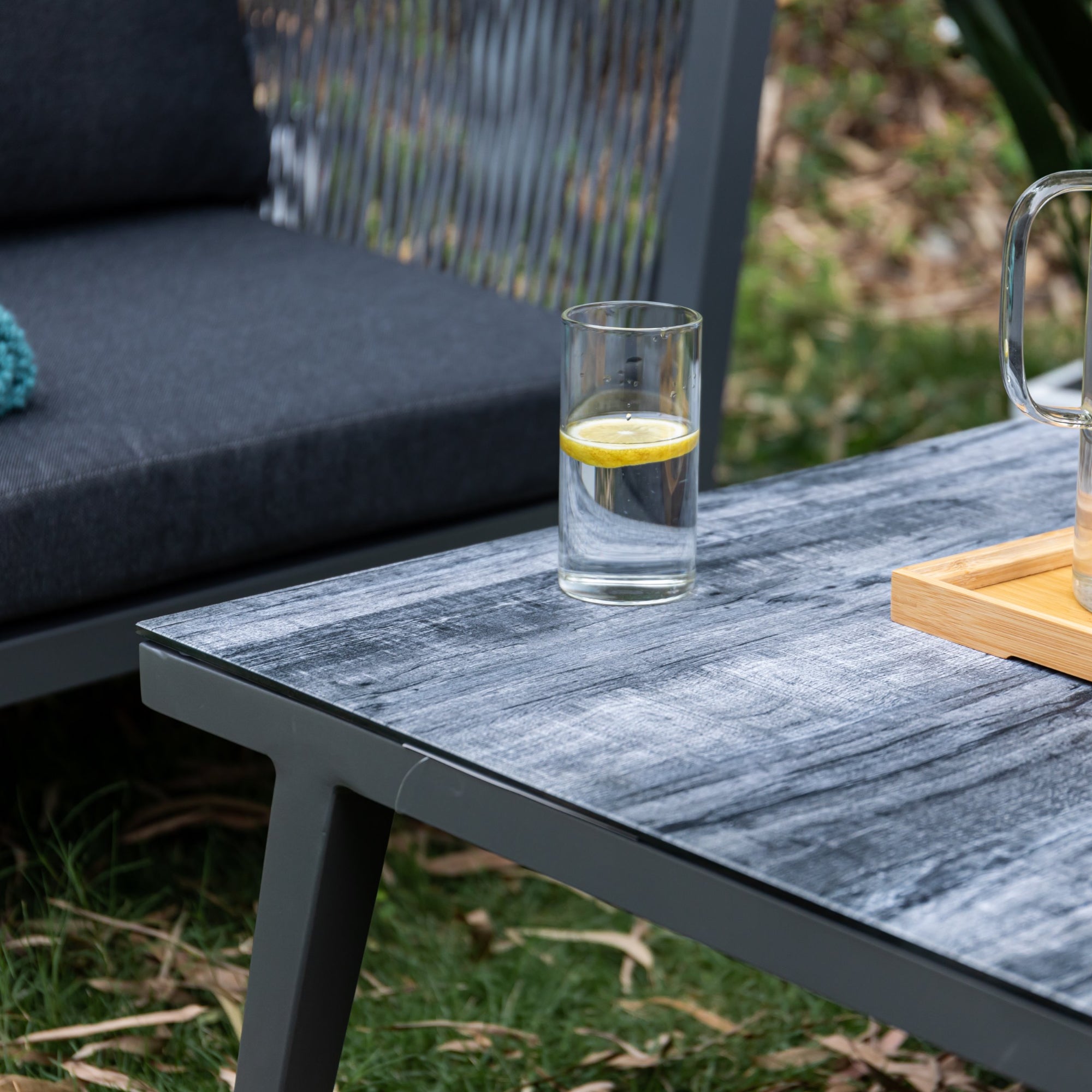 XXL Premium Lounge Set Namaste / Aluminium kombiniert mit Rope