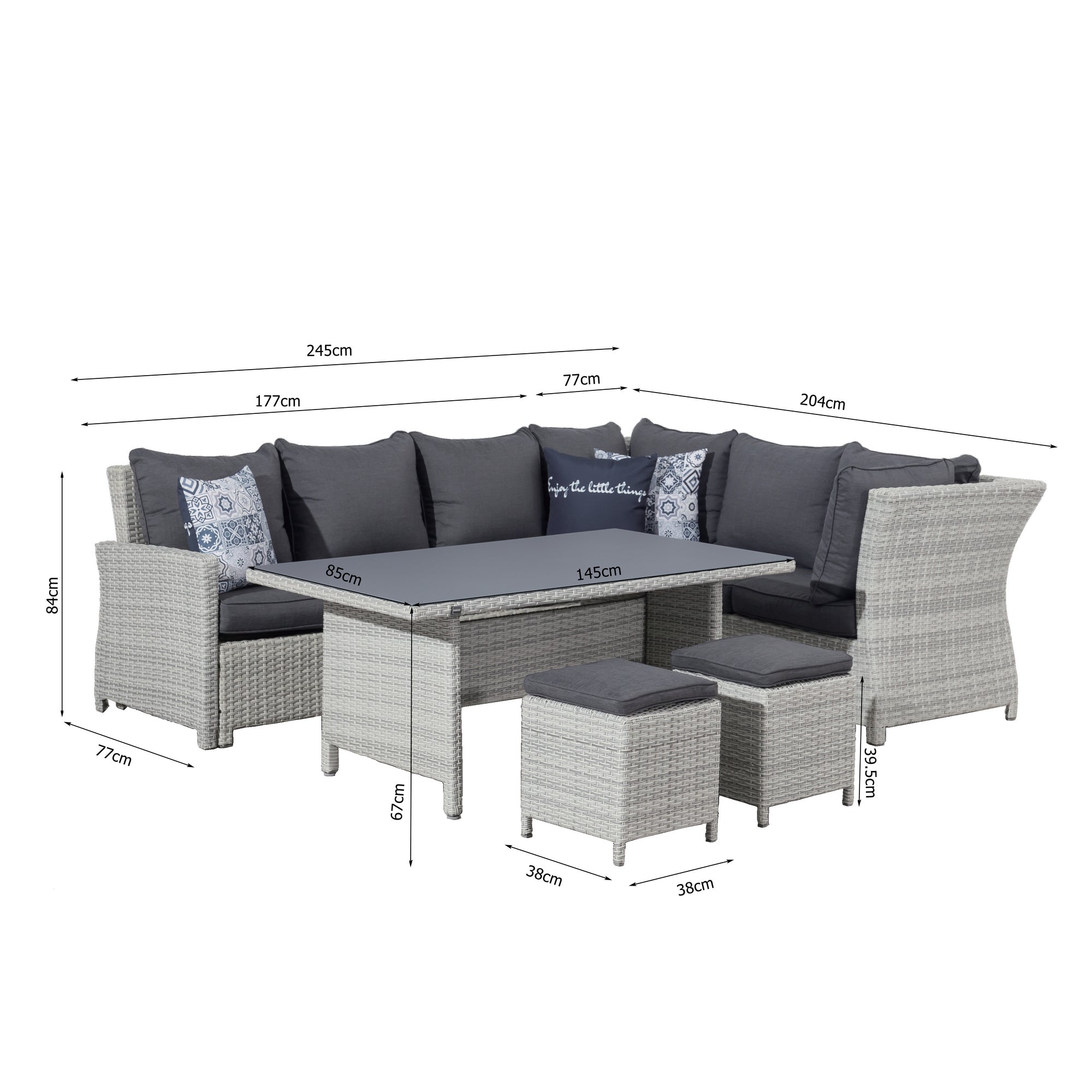 Dining Eck Lounge Panoya de Luxe / 3in1 Funktion / mehrfach stellbar
