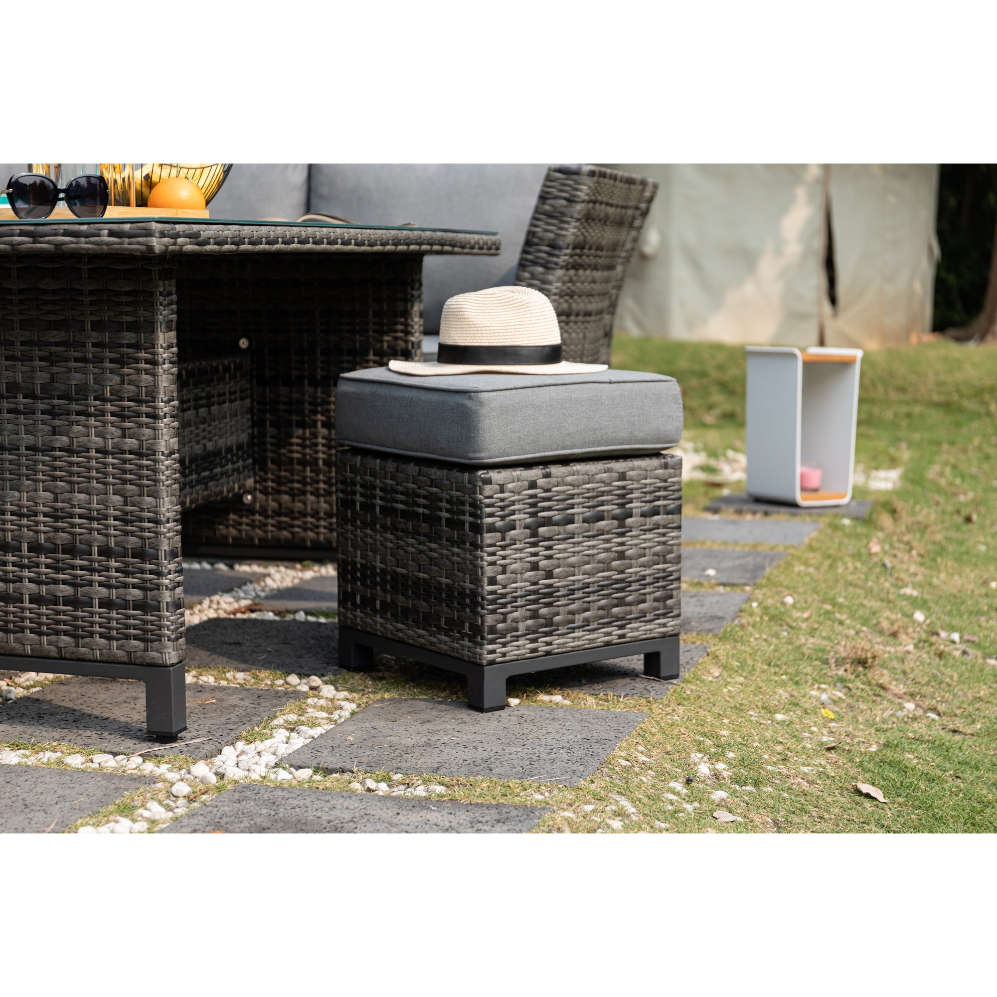 Bestseller: Dining Eck-Lounge Set Havanna Deluxe Moon grey - 3in1 Funktion (variabel stellbar) / stufenlos verstellbare Armlehnen