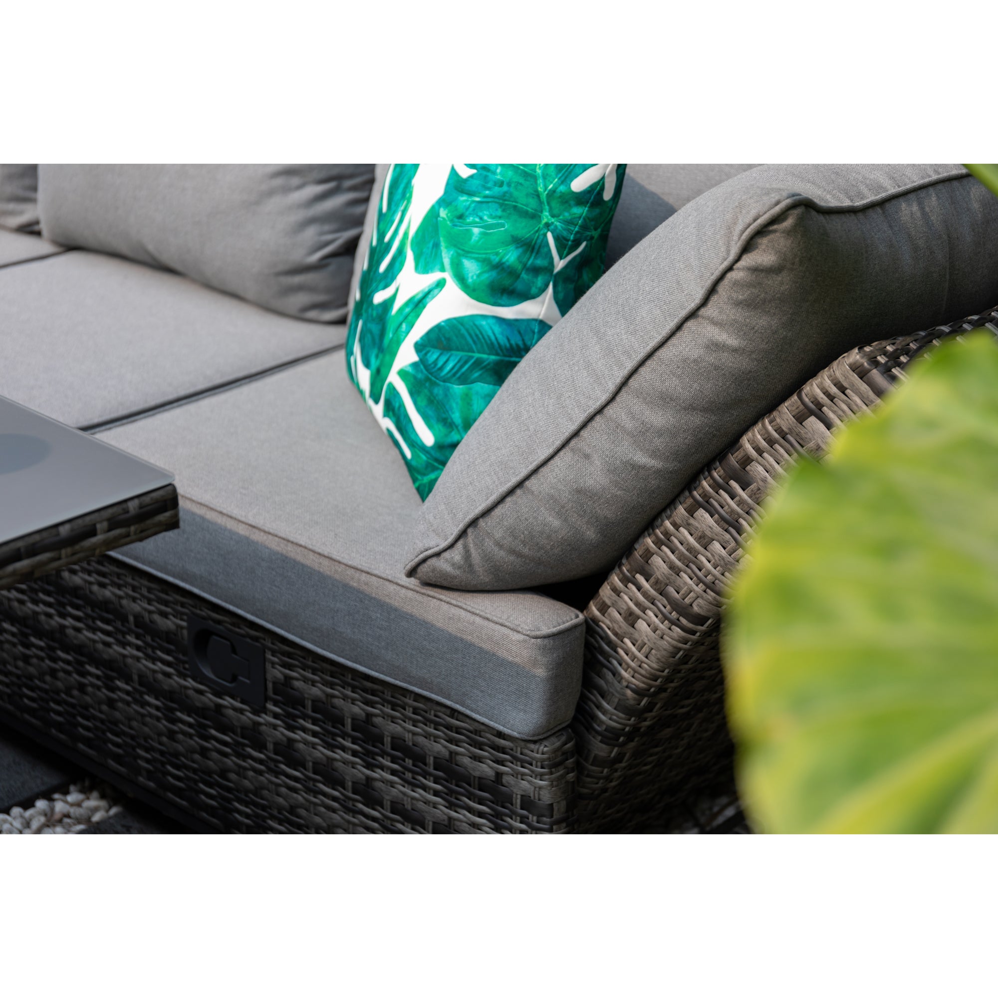 Bestseller: Dining Eck-Lounge Set Havanna Deluxe Moon grey - 3in1 Funktion (variabel stellbar) / stufenlos verstellbare Armlehnen