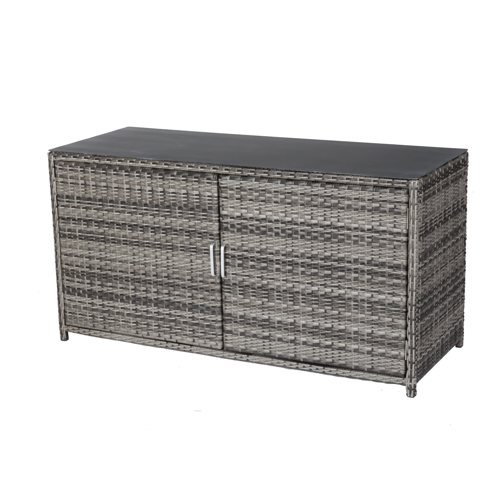 Kissenbox & Sideboard in einem! Havanna Deluxe Moon Grey inkl. Abdeckung & Glasplatte