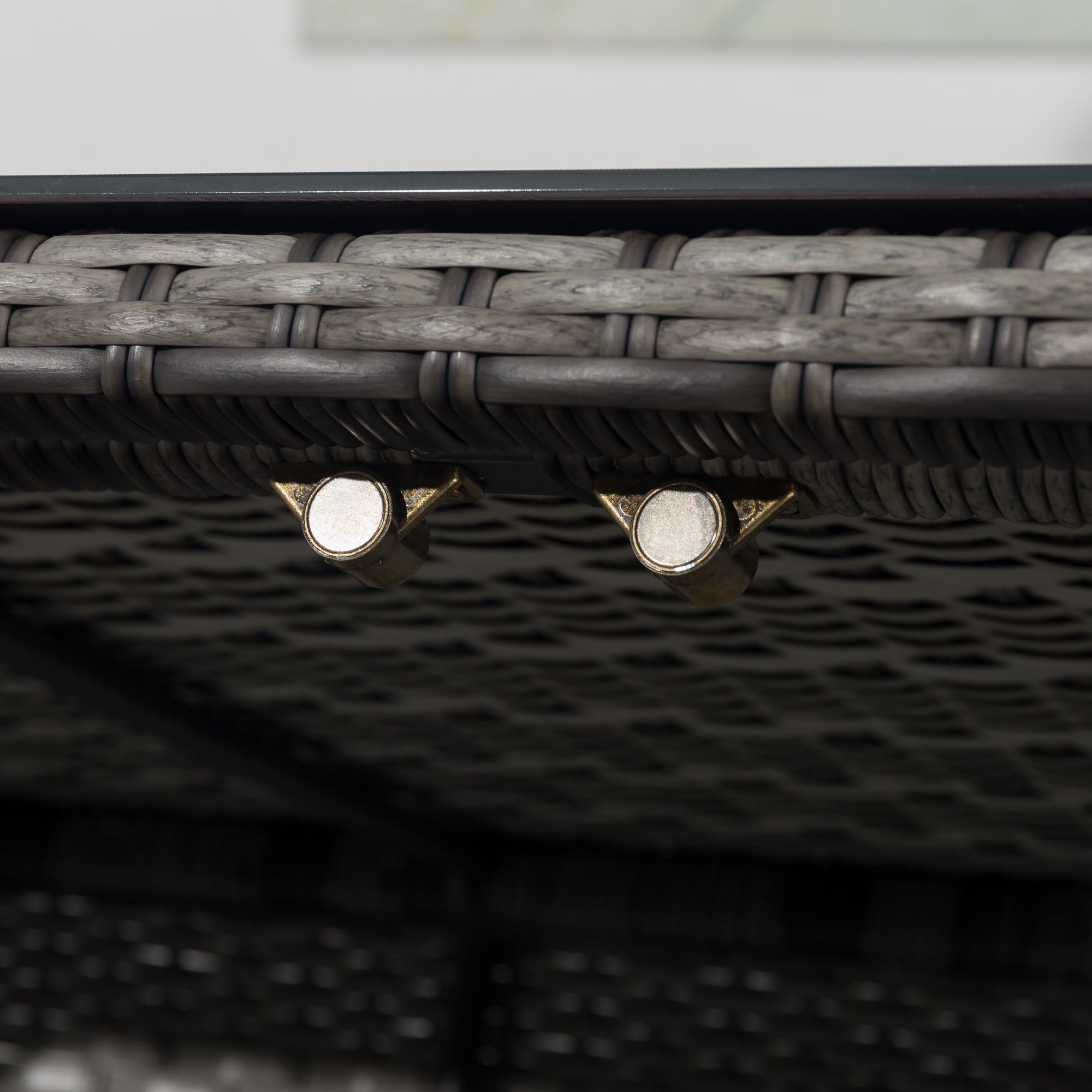 Kissenbox & Sideboard in einem! Havanna Deluxe Moon Grey inkl. Abdeckung & Glasplatte