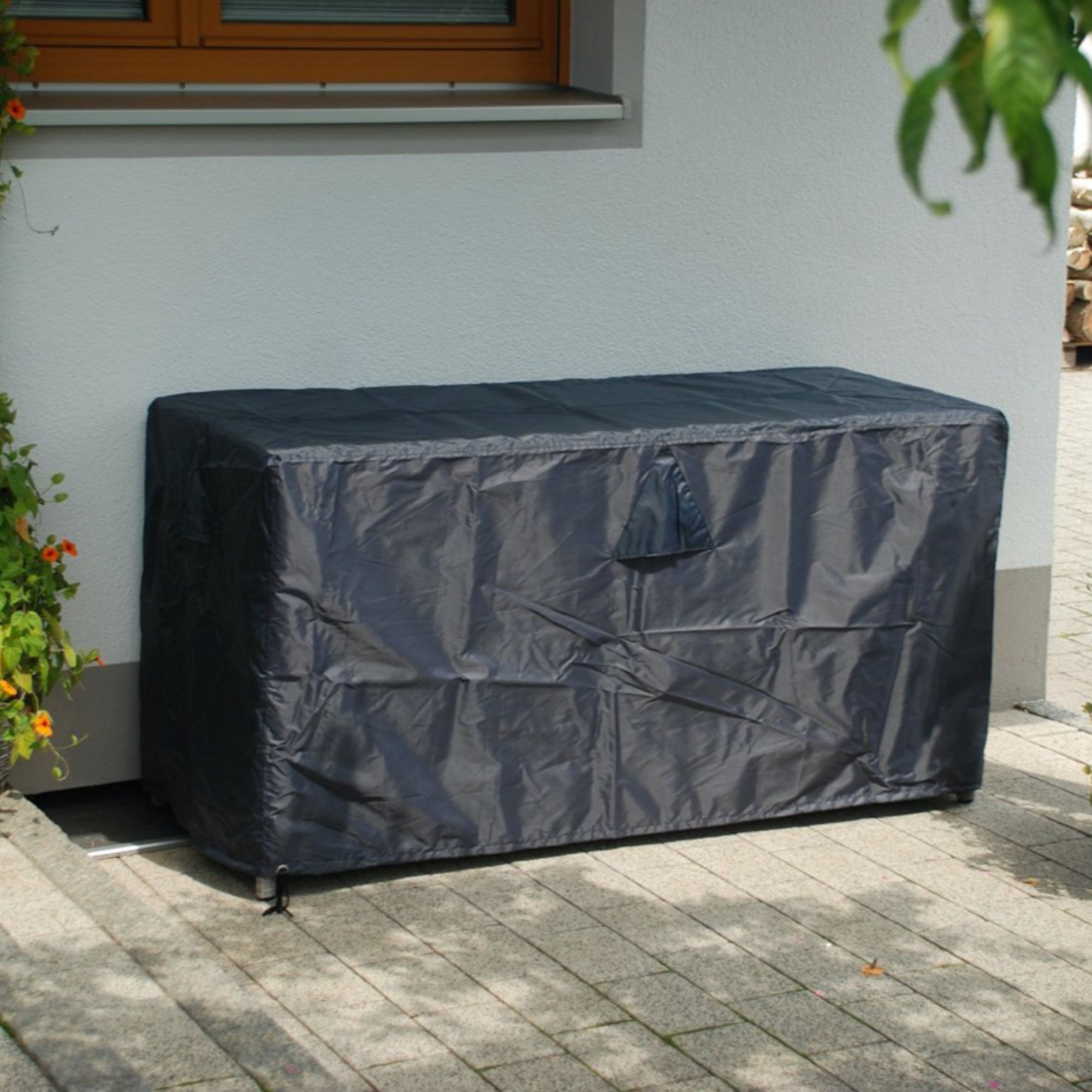 SUMMER SALE ☀️⛱️🏝️ Kissenbox & Sideboard in einem! Havanna Deluxe Moon Grey inkl. Abdeckung & Glasplatte