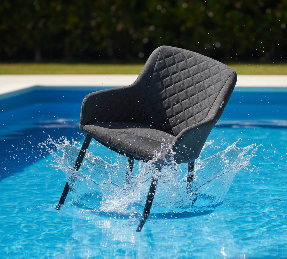 Outdoor Sessel Heritage 100% wetterfest LIKA-TEX® Bezug lava (anthrazit)