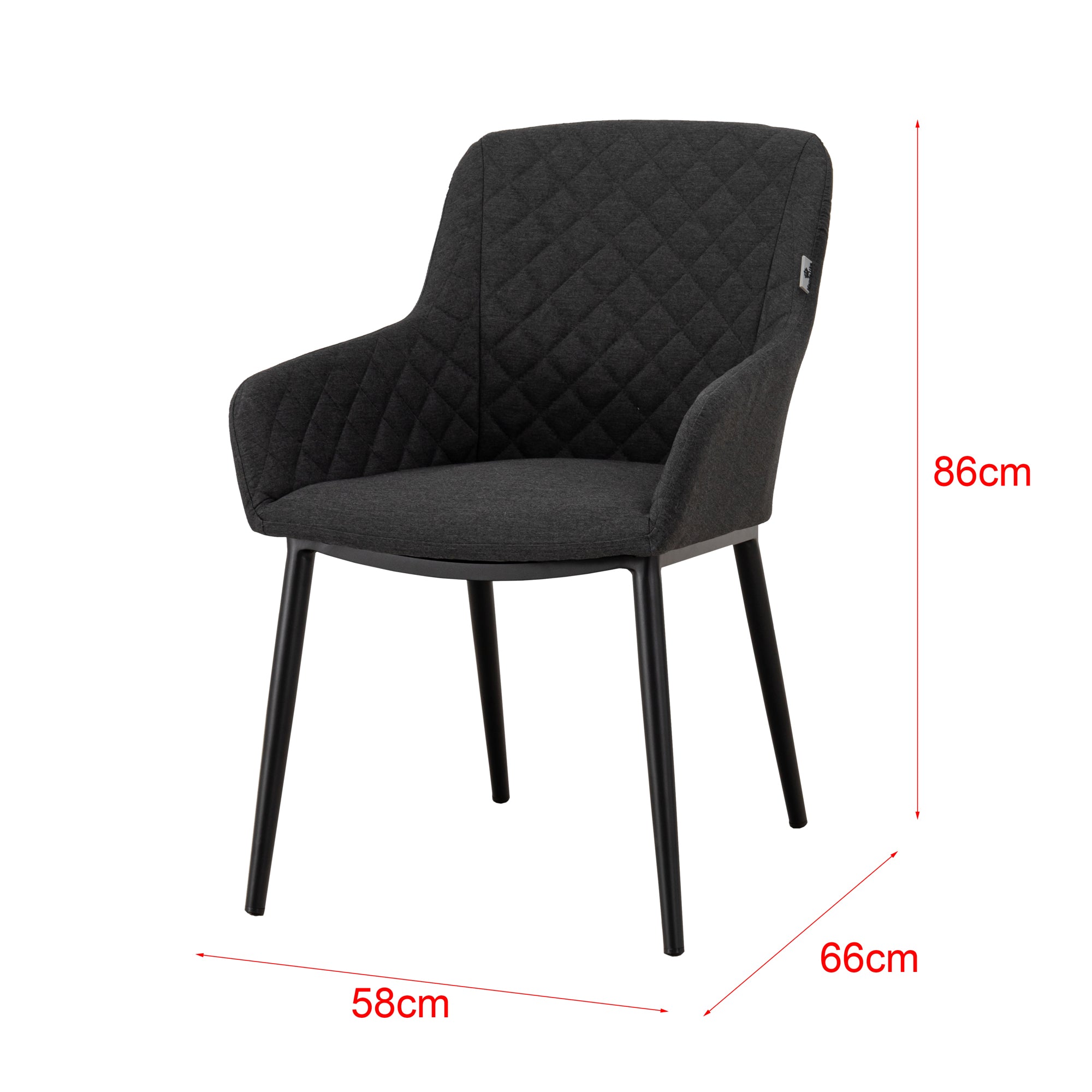 Outdoor Sessel Heritage 100% wetterfest LIKA-TEX® Bezug lava (anthrazit)