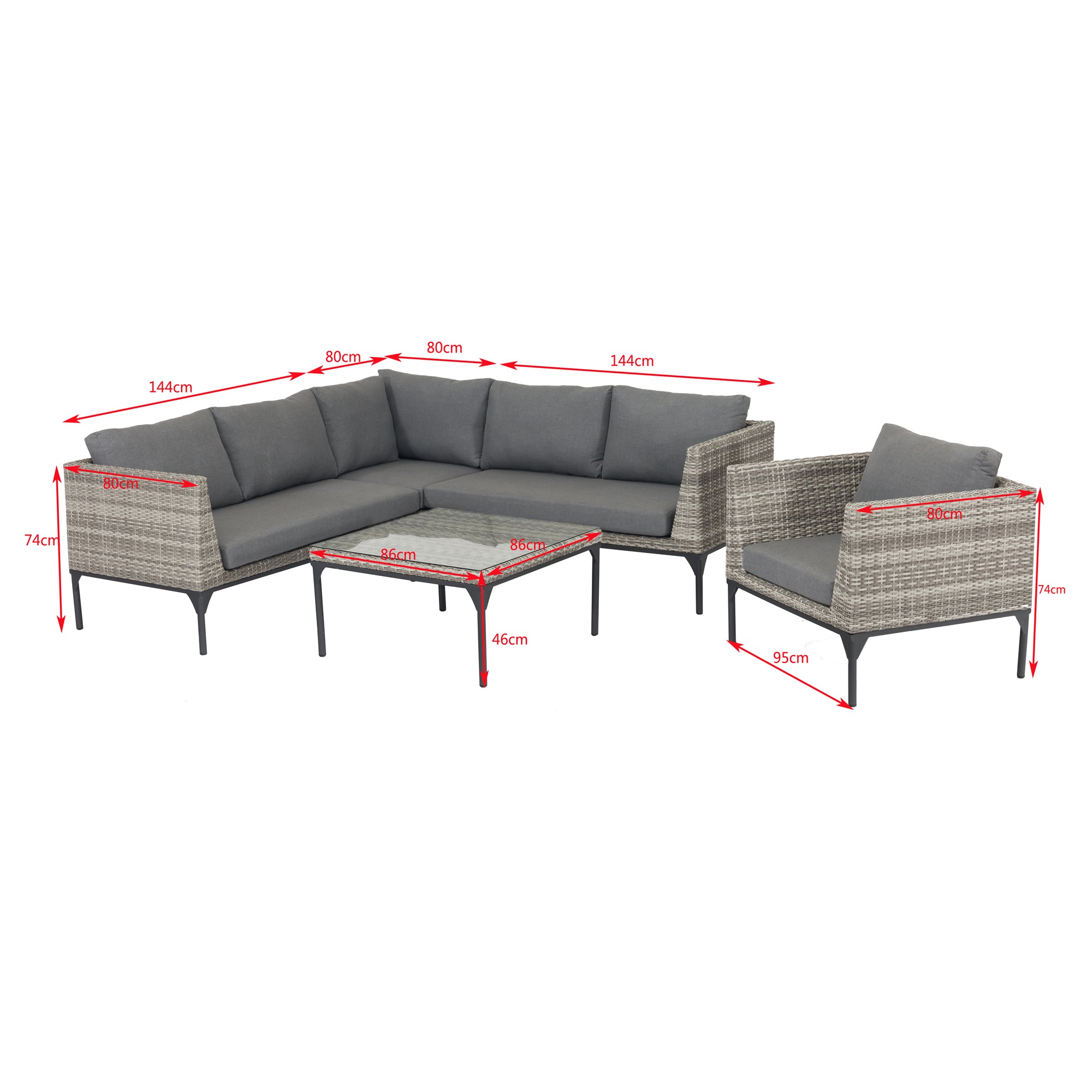 Trendig & modern! Eck Lounge Set Pulsano inkl. Sessel