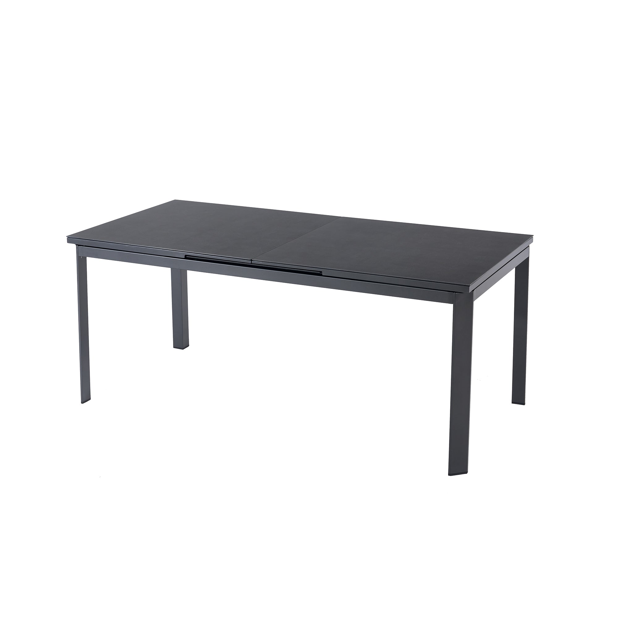 Ausziehtisch Colmar 180 / 240x90x76cm / Aluminium-Gestell kombiniert mit einer Keramikglasplatte