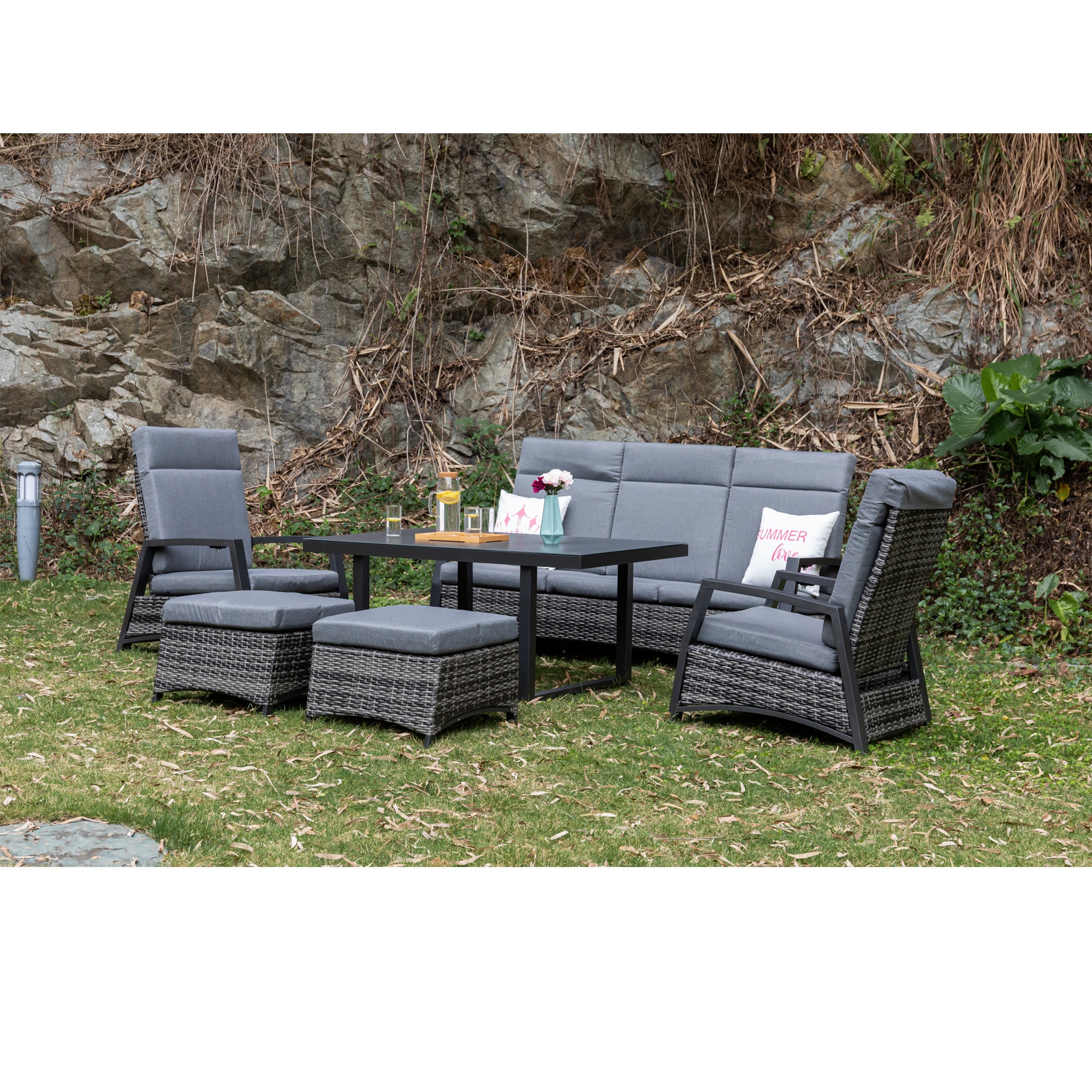 Designer Lounge Ravello / alle Rückenteile stufenlos verstellbar - mehr entspannen geht nicht!