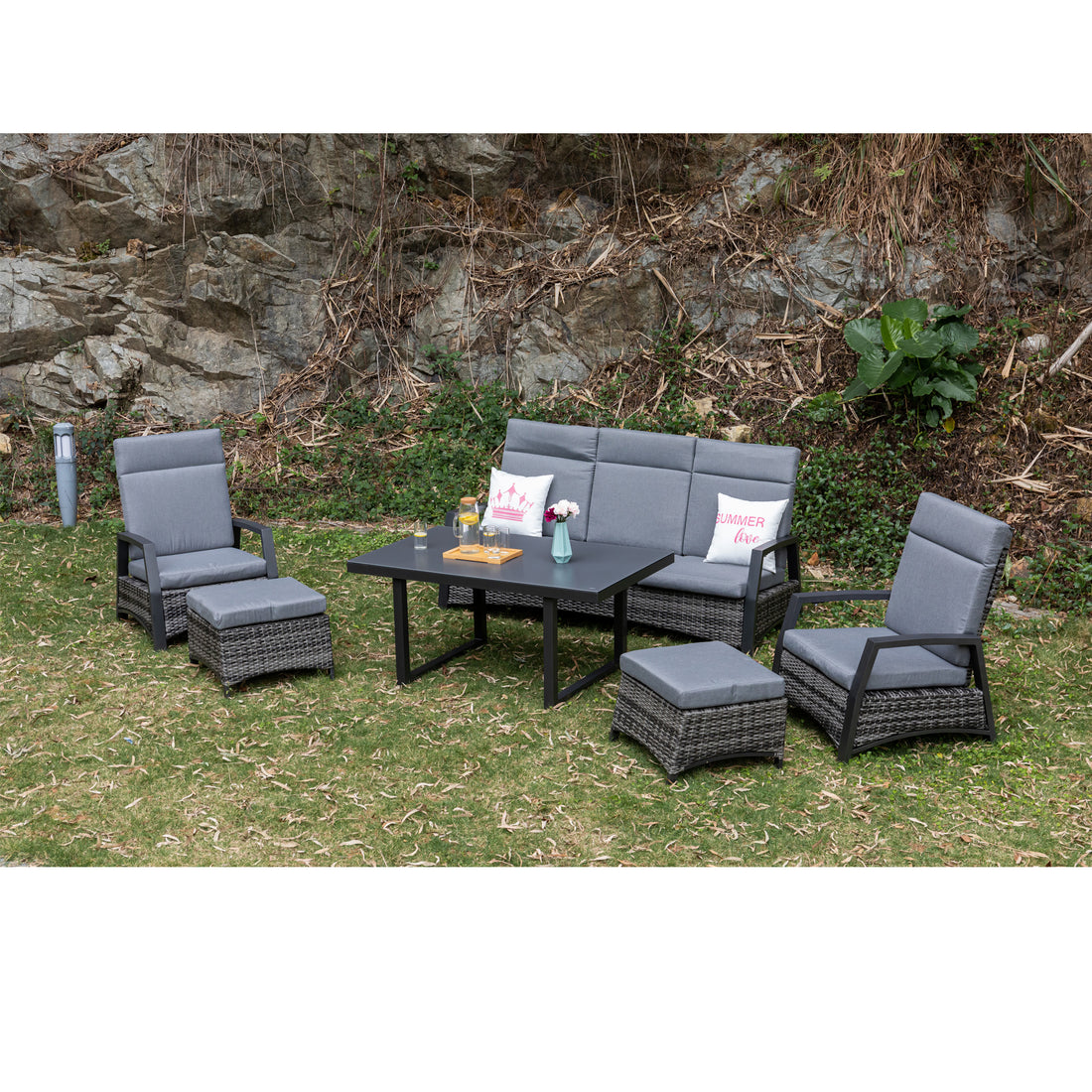 Designer Lounge Ravello / alle Rückenteile stufenlos verstellbar - mehr entspannen geht nicht!