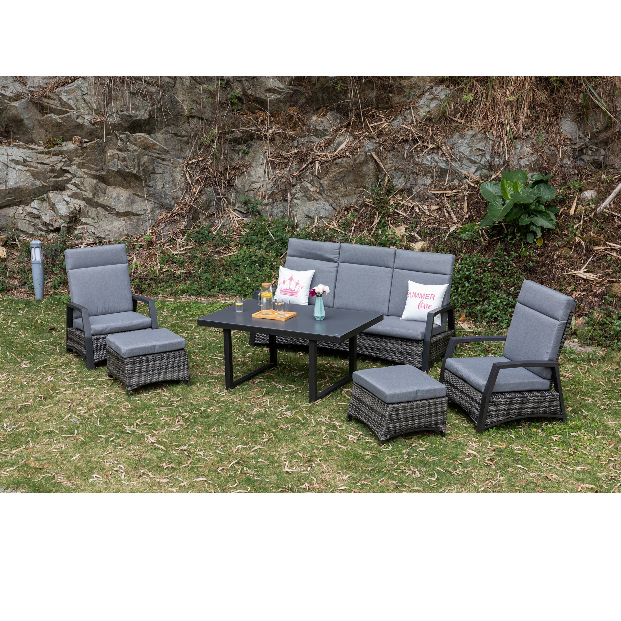 Designer Lounge Ravello / alle Rückenteile stufenlos verstellbar - mehr entspannen geht nicht!