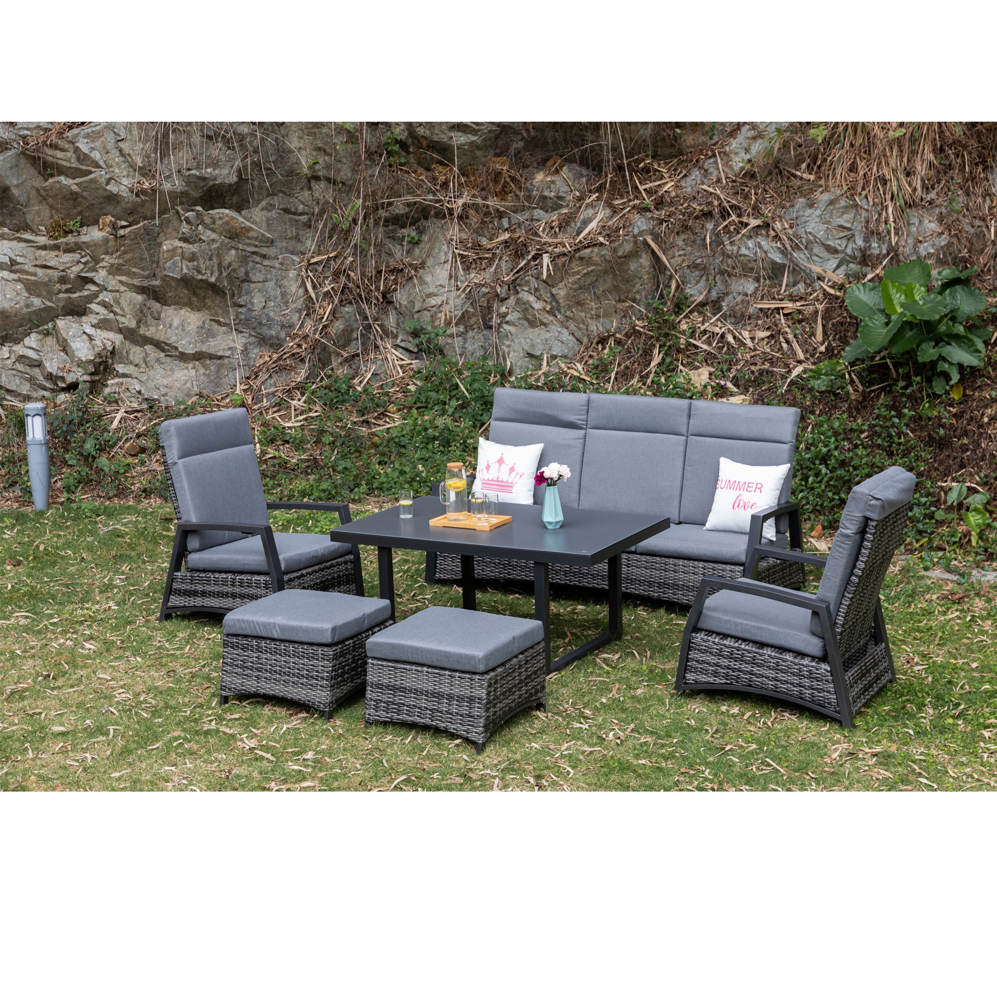 Designer Lounge Ravello / alle Rückenteile stufenlos verstellbar - mehr entspannen geht nicht!