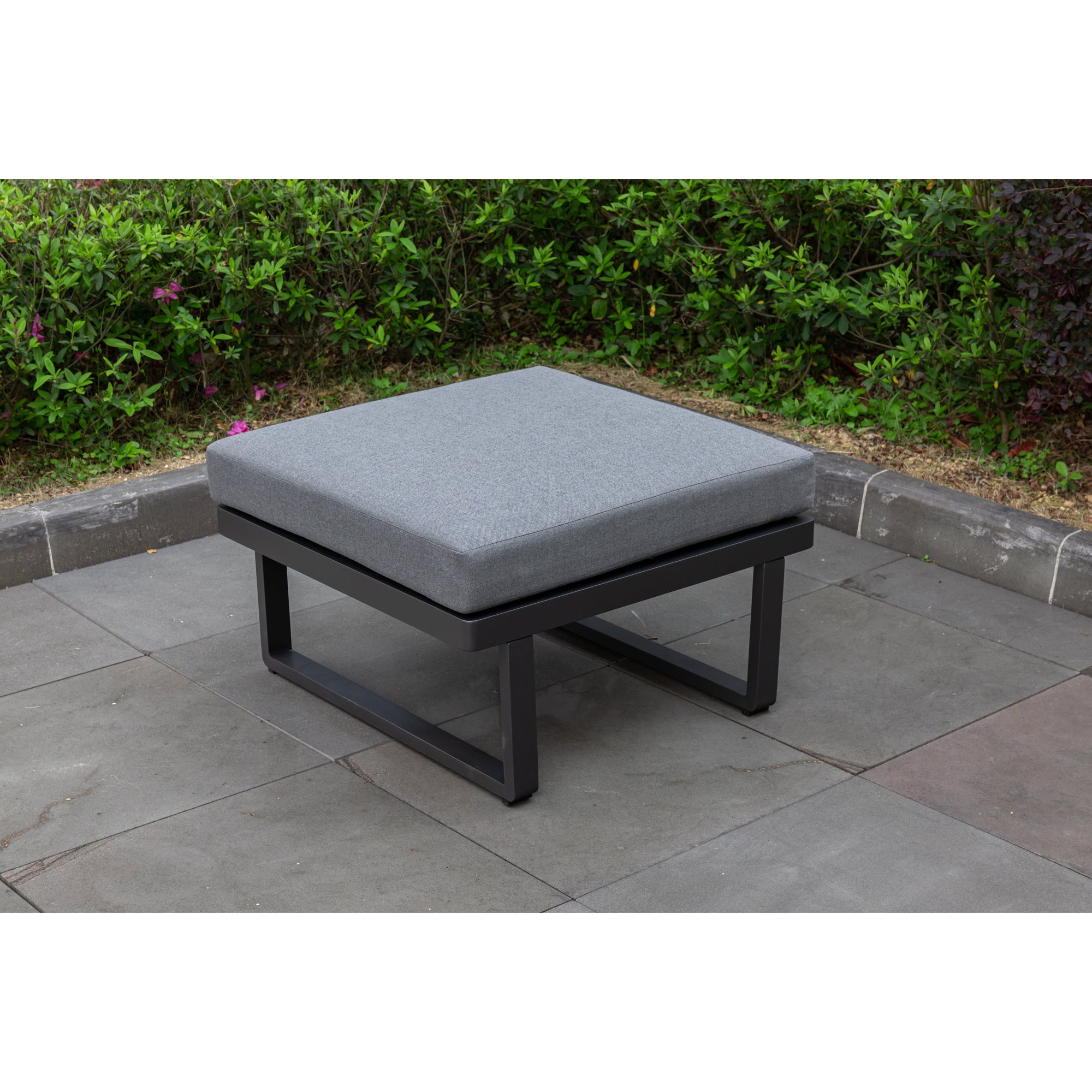 2 tlg. Luxus Alu Multifunktions- Lounge Set Tesoro inkl. Sonnenliege und Hocker