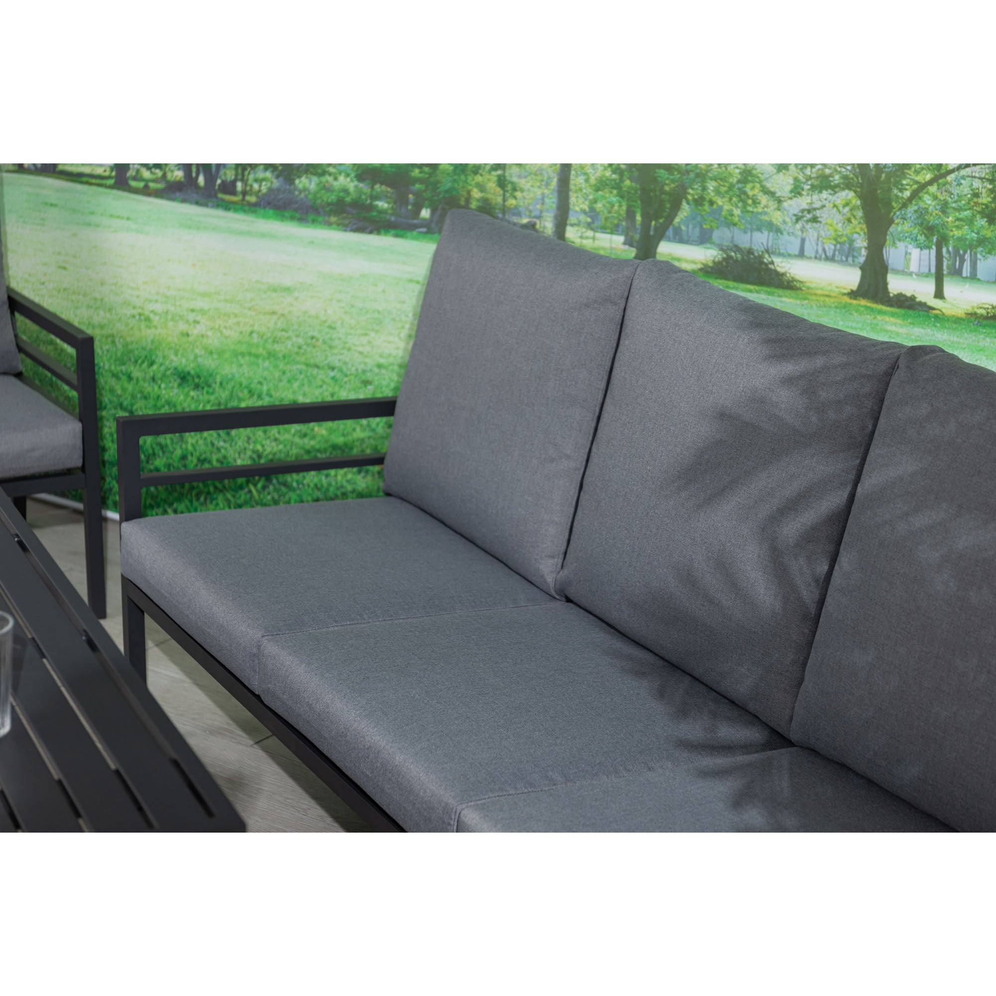 XXL Designer Aluminium Dining Lounge Set Osaka / hoher Tisch ideal zum Speisen