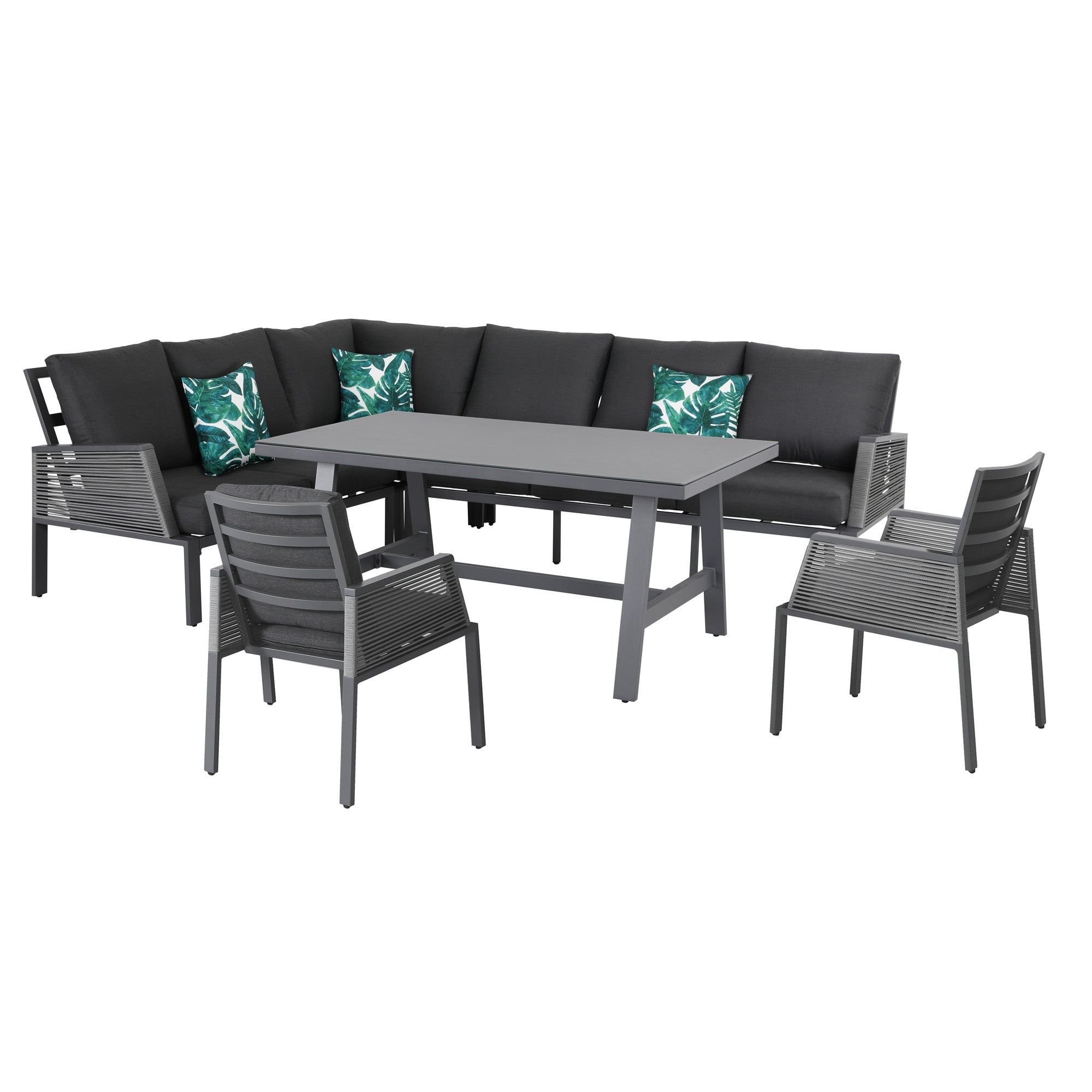 Dining Eck Lounge Elba XXL inkl. 2x Dining Sessel / Extra hohe Rücken / Wetterfest