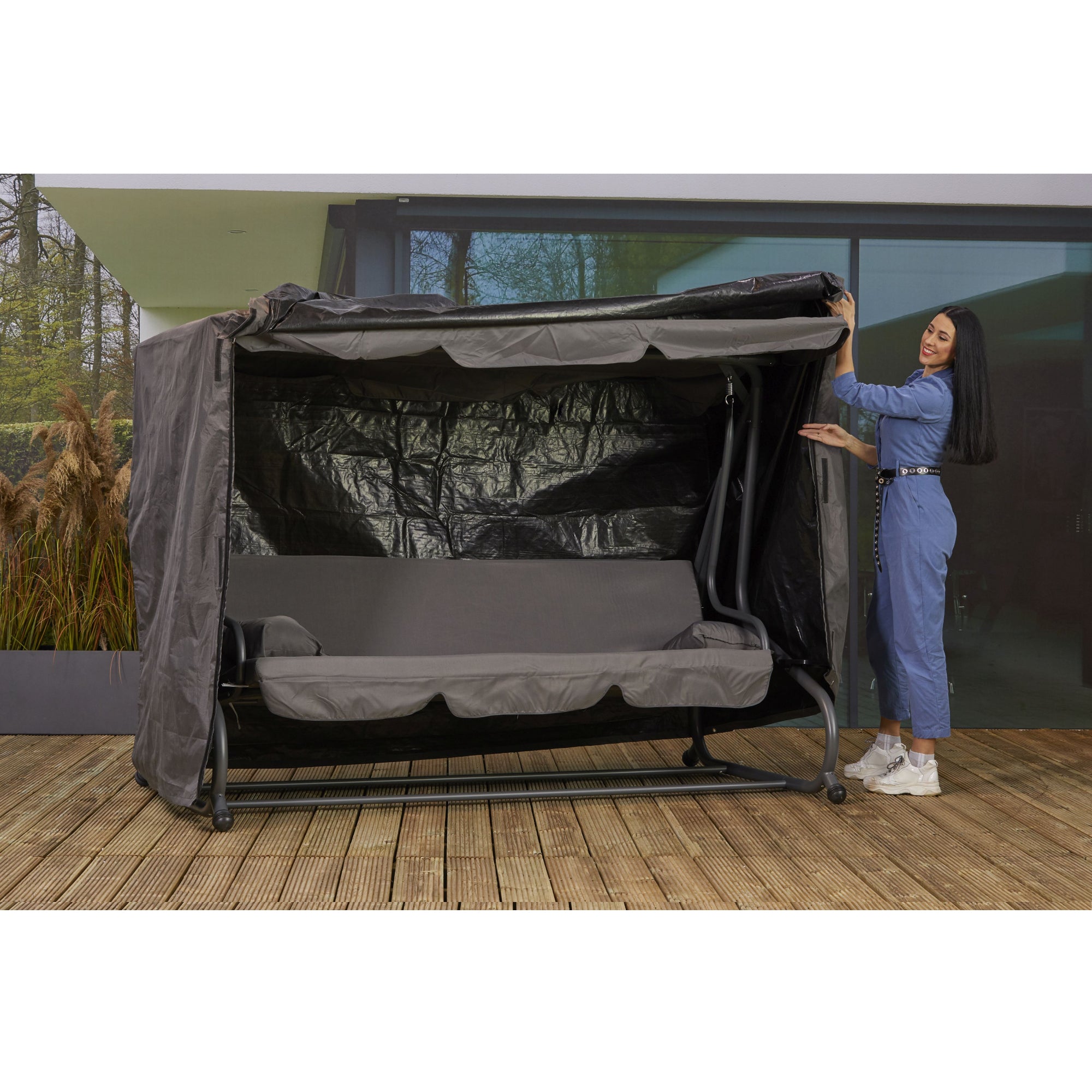 Premium Schutzhülle Hollywoodschaukel Gartenmöbel - 246 x 134 x 165 cm