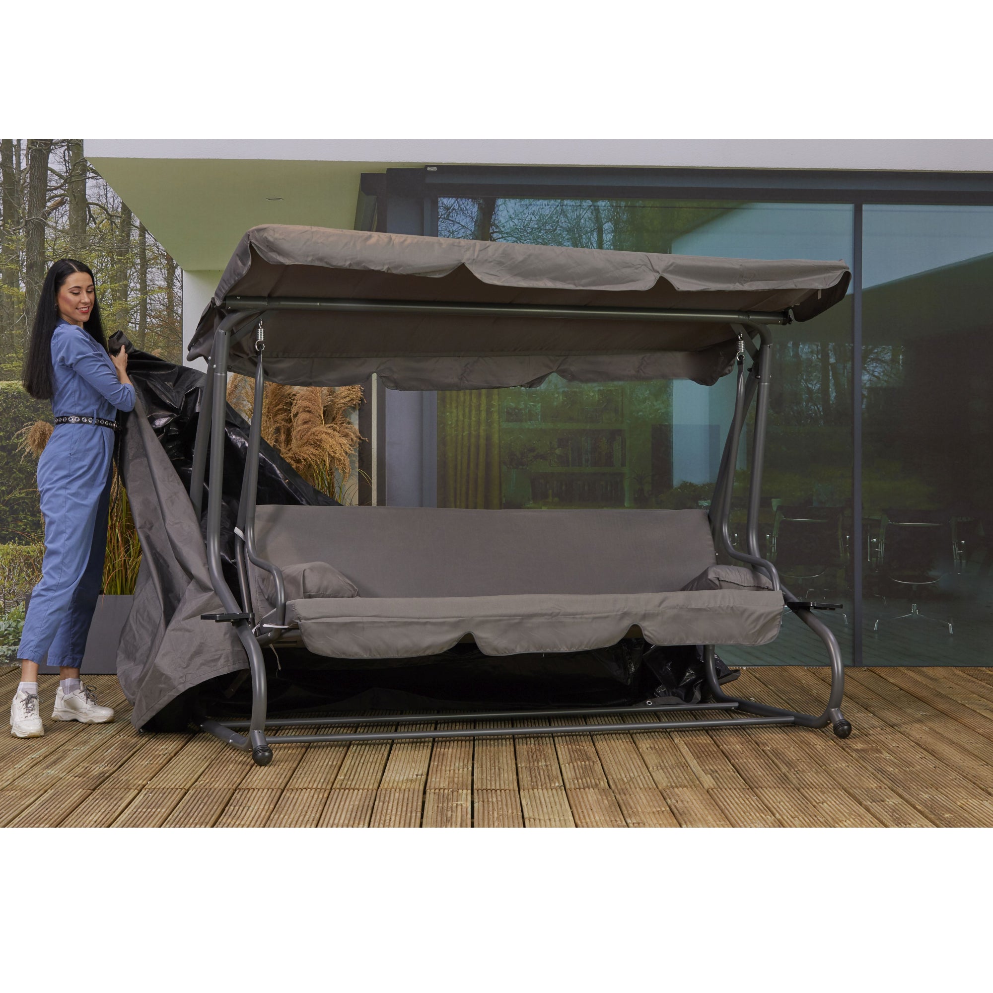 Premium Schutzhülle Hollywoodschaukel Gartenmöbel - 246 x 134 x 165 cm