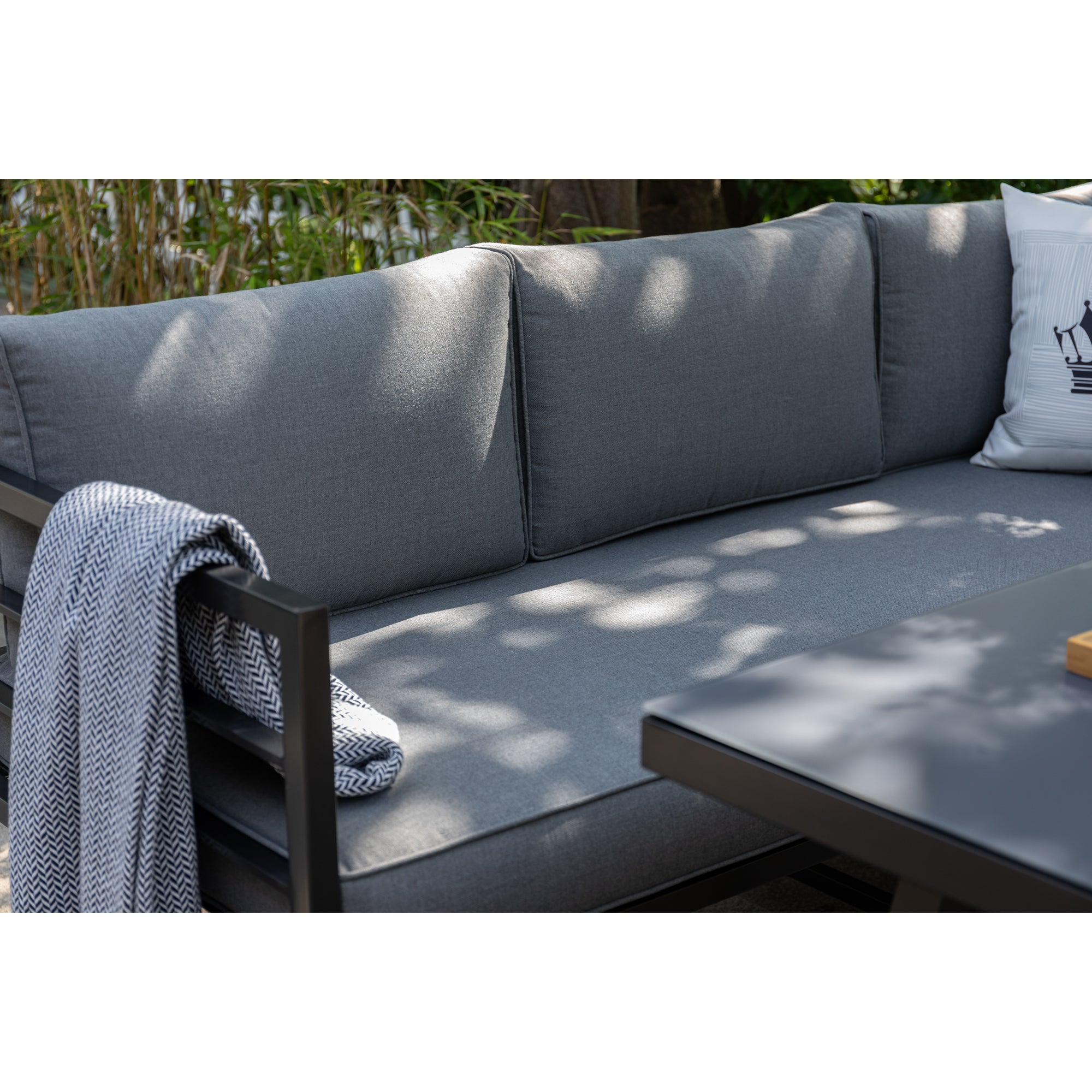 Alu Dining Lounge Set Lardo mit 3in1 Funktion / Wetterfest inkl Auflagen