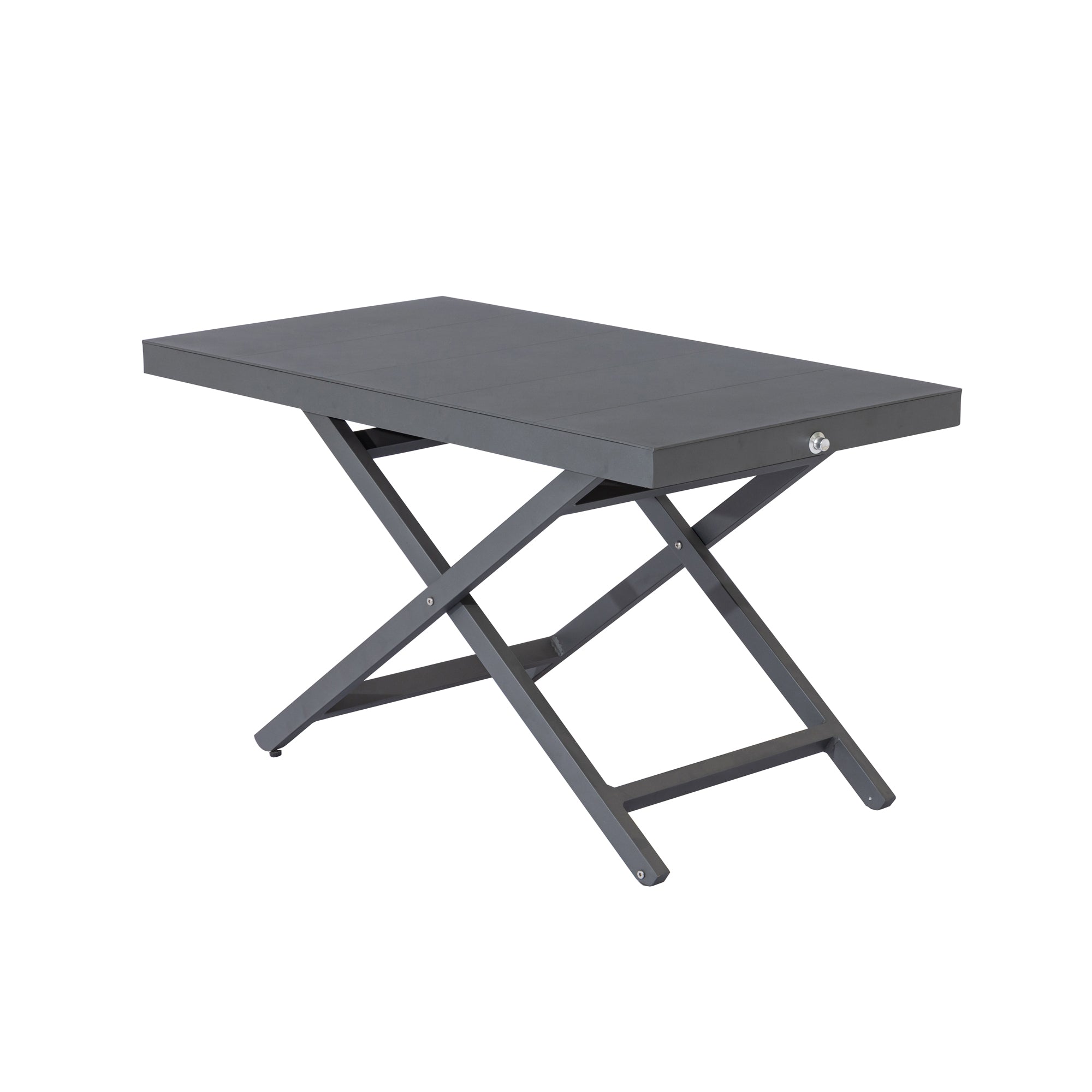 Premium! Höhenverstellbarer Aluminum Tisch Merino Designo 110x60x62cm Up & down via Knopfdruck