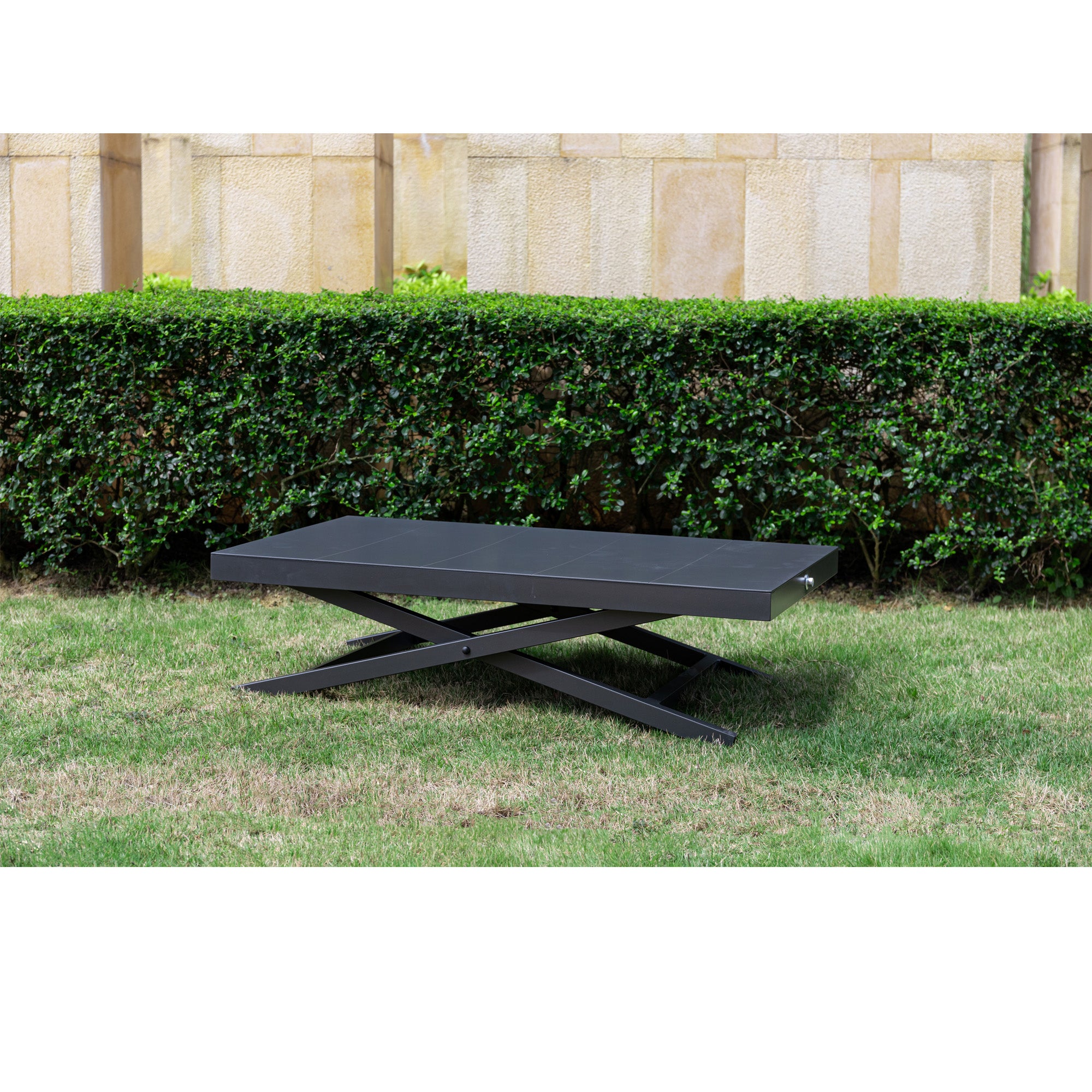 Premium! Höhenverstellbarer Aluminum Tisch Merino Designo 110x60x62cm Up & down via Knopfdruck