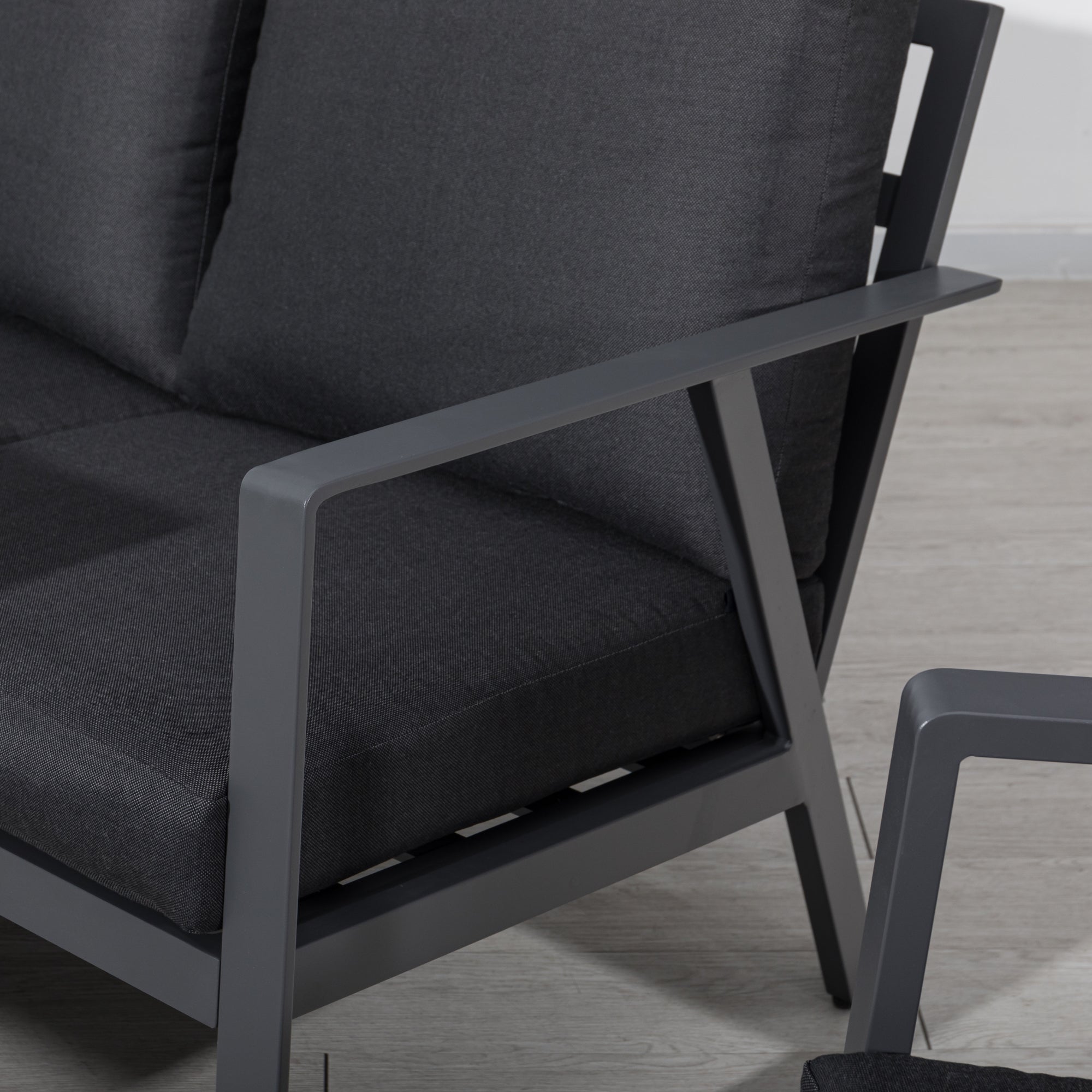 Design! Lounge Set Salina / Pures Aluminium in Anthrazit / Modern & Trendig
