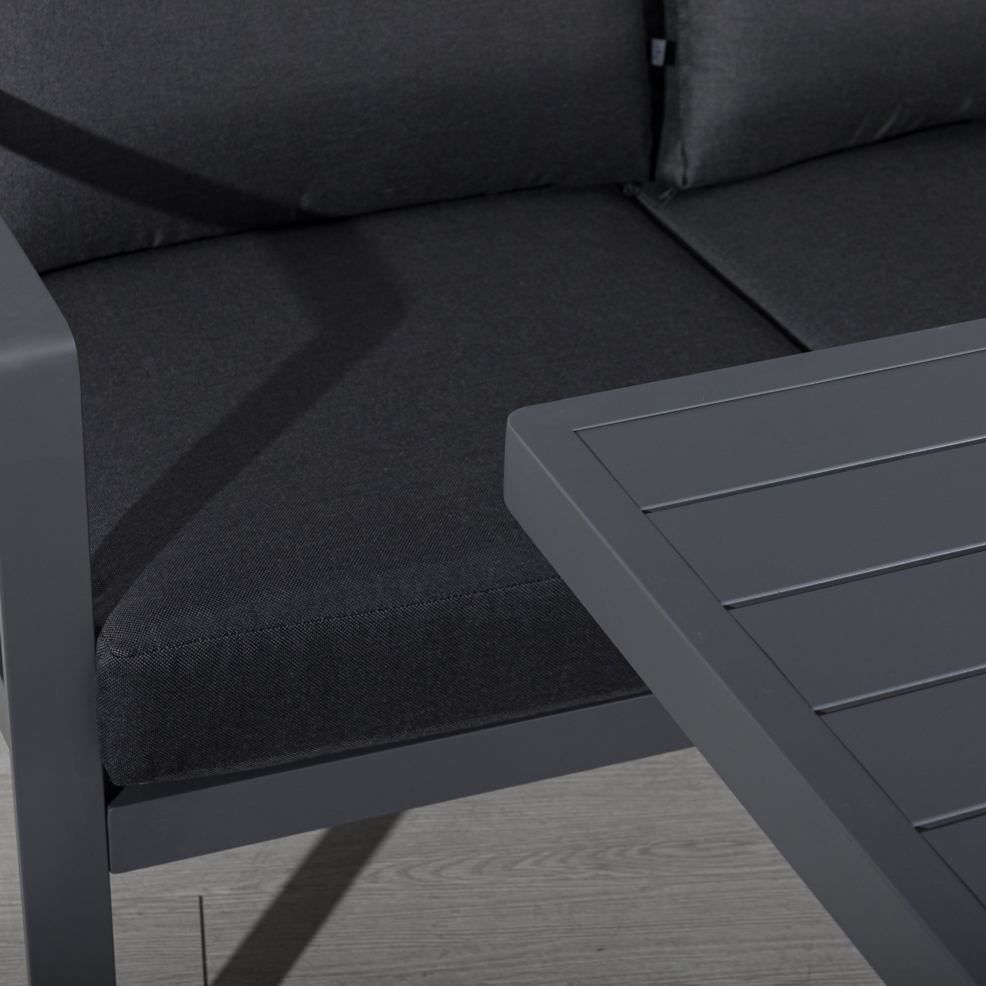 Design! Lounge Set Salina / Pures Aluminium in Anthrazit / Modern & Trendig