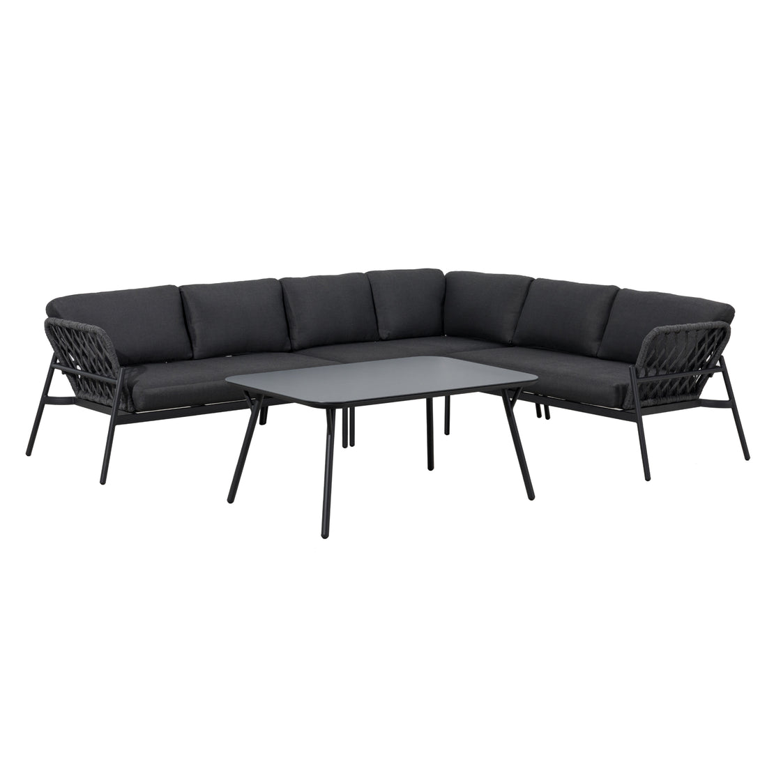 NUR HEUTE: Designer Lounge Set Lido Sitzgruppe Aluminium / Rope inkl. kostenloser Schutzhülle