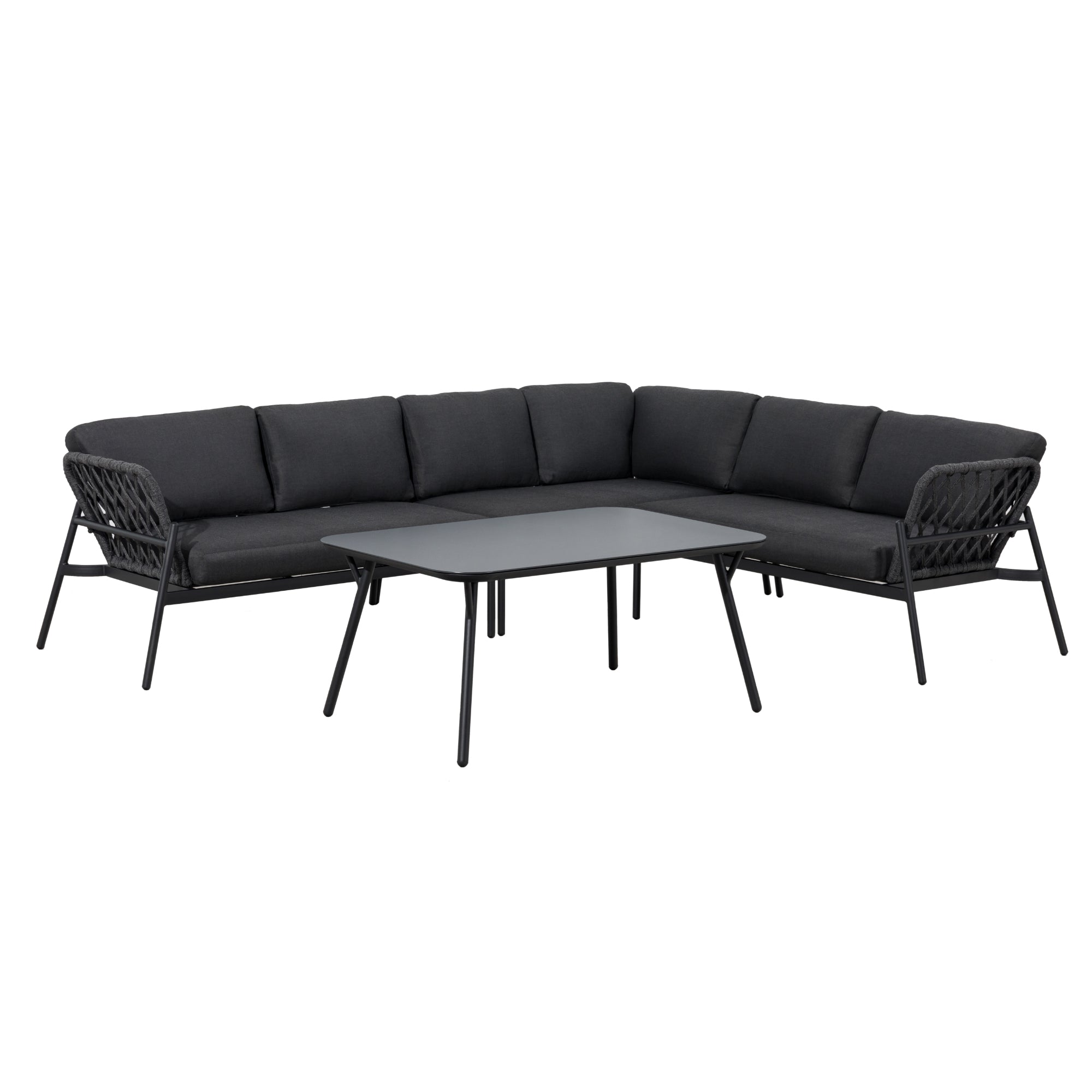 NUR HEUTE: Designer Lounge Set Lido Sitzgruppe Aluminium / Rope inkl. kostenloser Schutzhülle