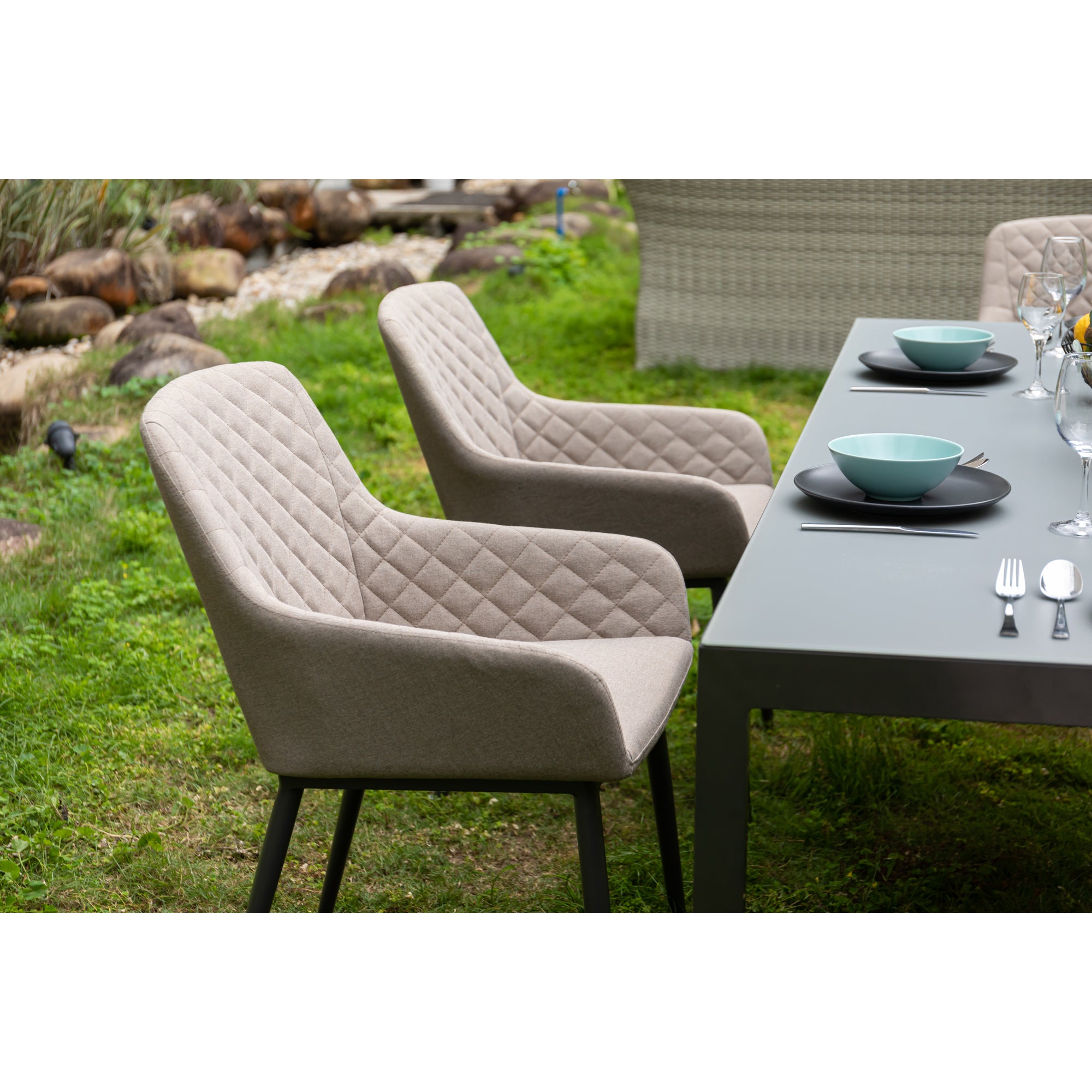 Outdoor Dining Sessel Heritage 100% wetterfest mit LIKA-TEX® Bezug in sand (natur)
