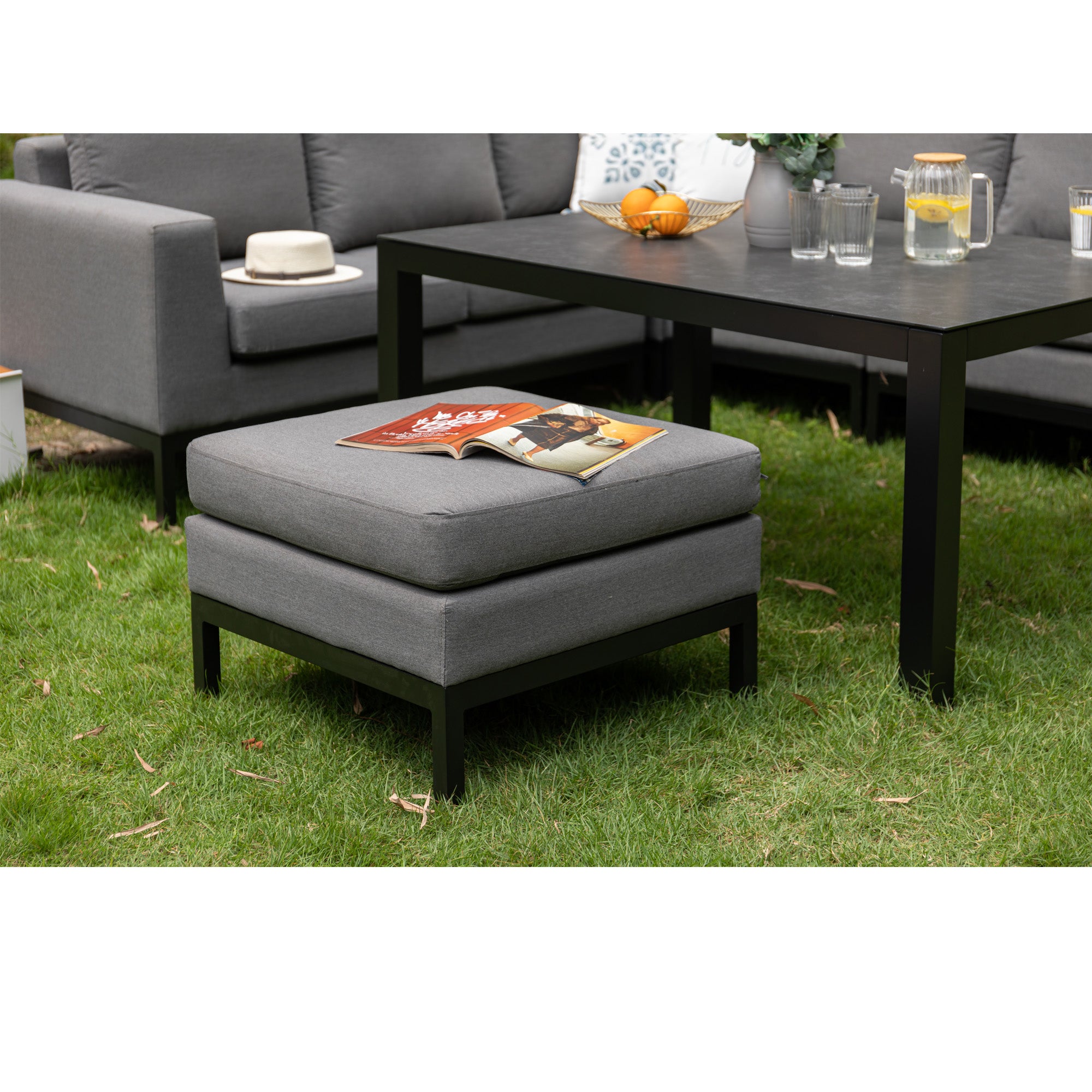 ⚽️ 🏆Unser WM Special! ⚽️🏆 LUXUS! Outdoor Lounge Set Tarent 100% wetterfest mit LIKA-TEX® Bezug in der Trendfarbe ash