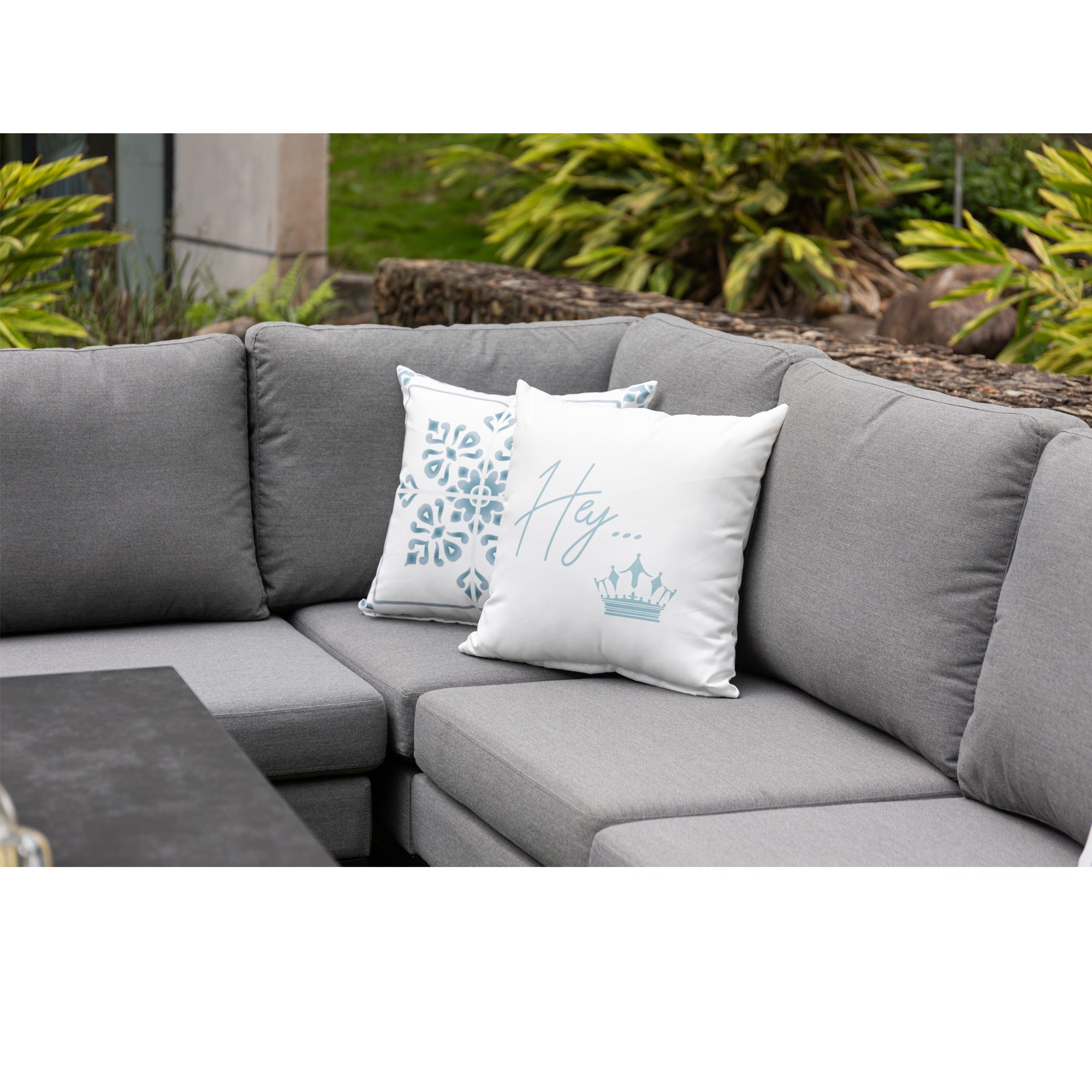 ⚽️ 🏆Unser WM Special! ⚽️🏆 LUXUS! Outdoor Lounge Set Tarent 100% wetterfest mit LIKA-TEX® Bezug in der Trendfarbe ash