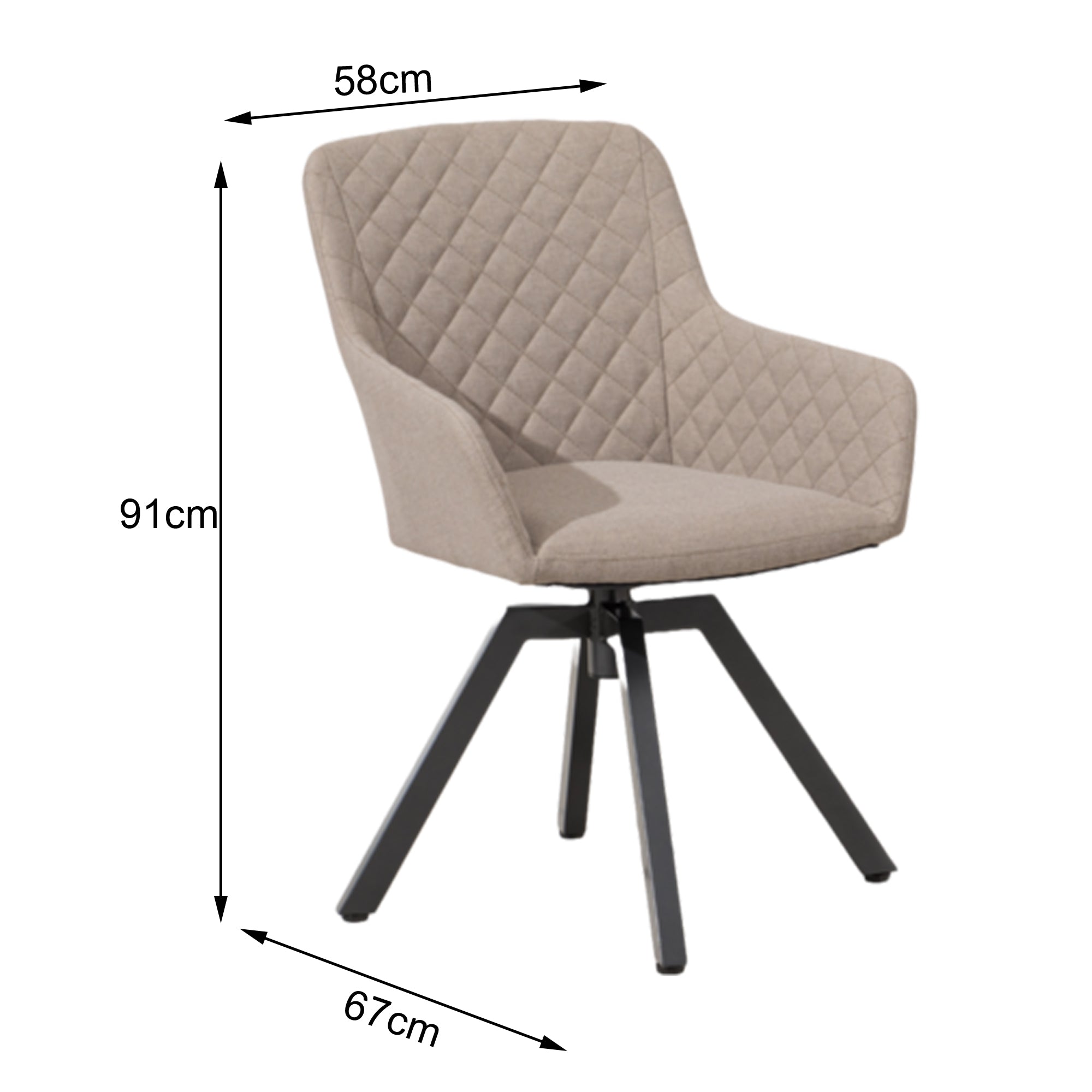 Outdoor Dining Drehsessel Heritage 100% wetterfest mit LIKA-TEX® Bezug Sand (natur)