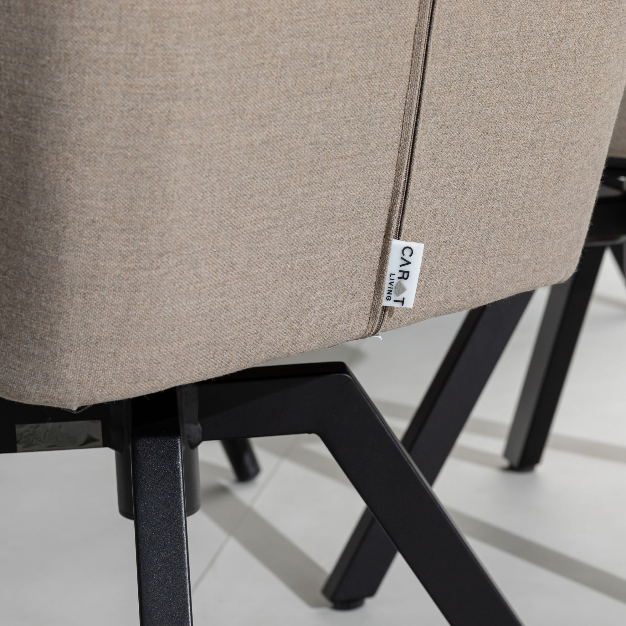 Outdoor Dining Drehsessel Heritage 100% wetterfest mit LIKA-TEX® Bezug Sand (natur)