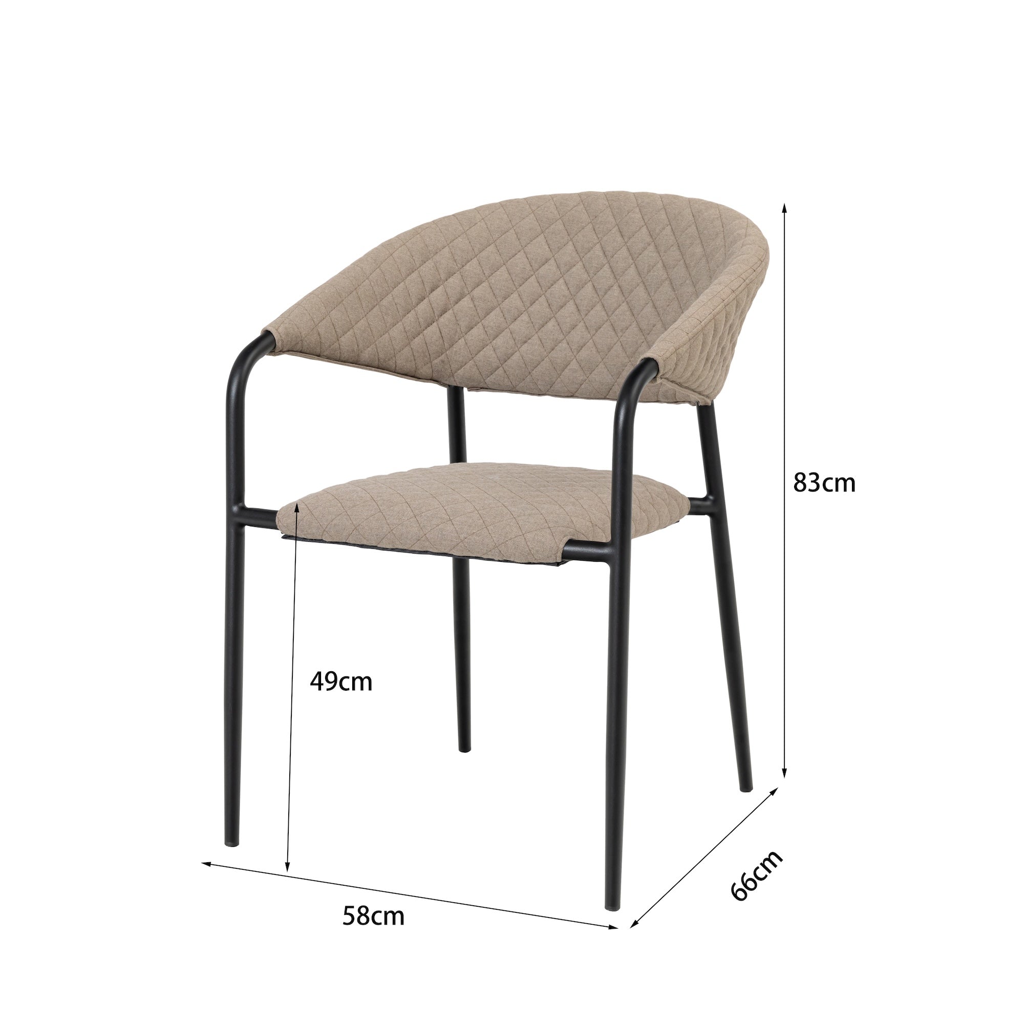 LUXUS! Dining Set PURO – 365 Tage draußen leben - 6 x Puro Stapelsessel in Sand & 1 x Puro Tisch