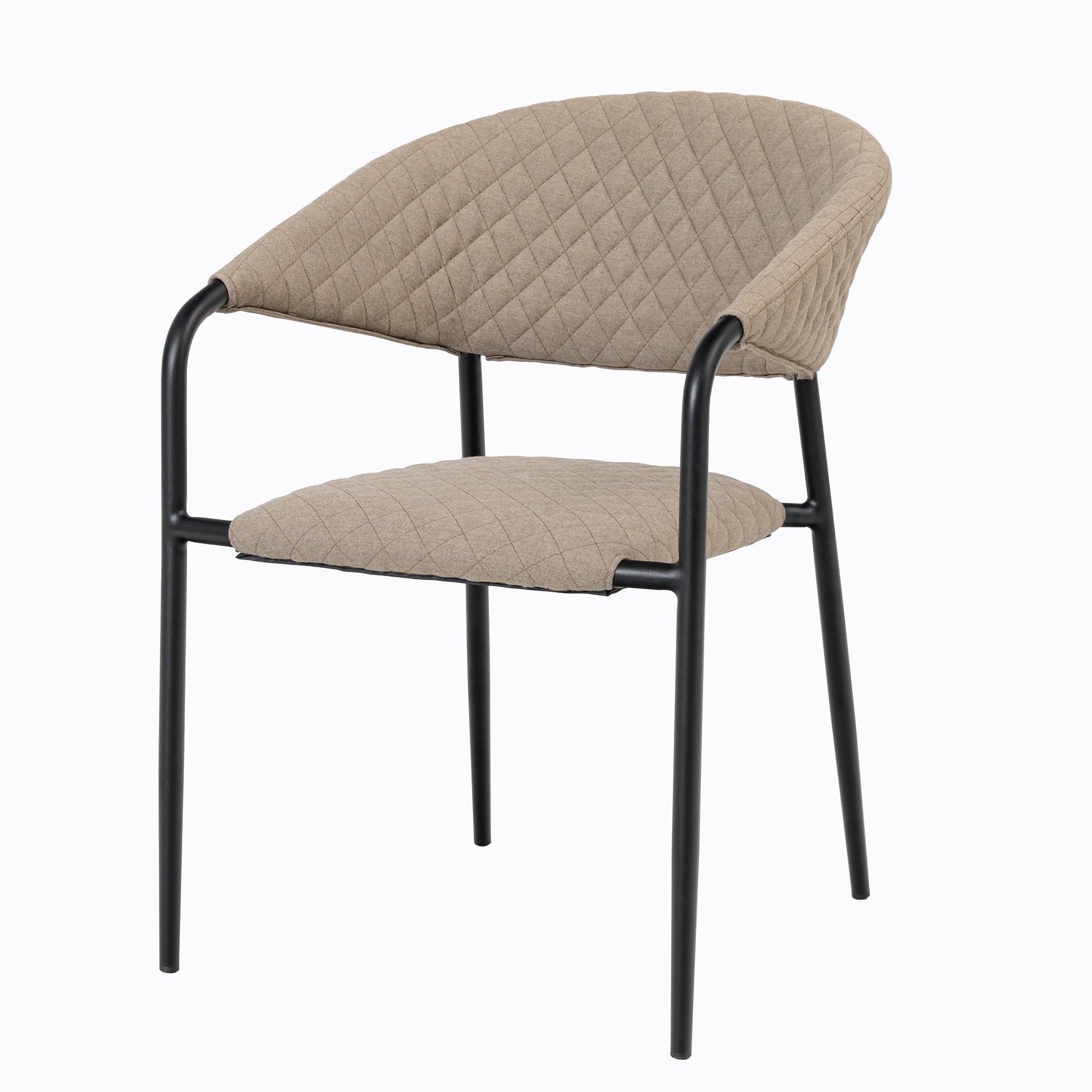 LUXUS! Dining Set PURO – 365 Tage draußen leben - 6 x Puro Stapelsessel in Sand & 1 x Puro Tisch