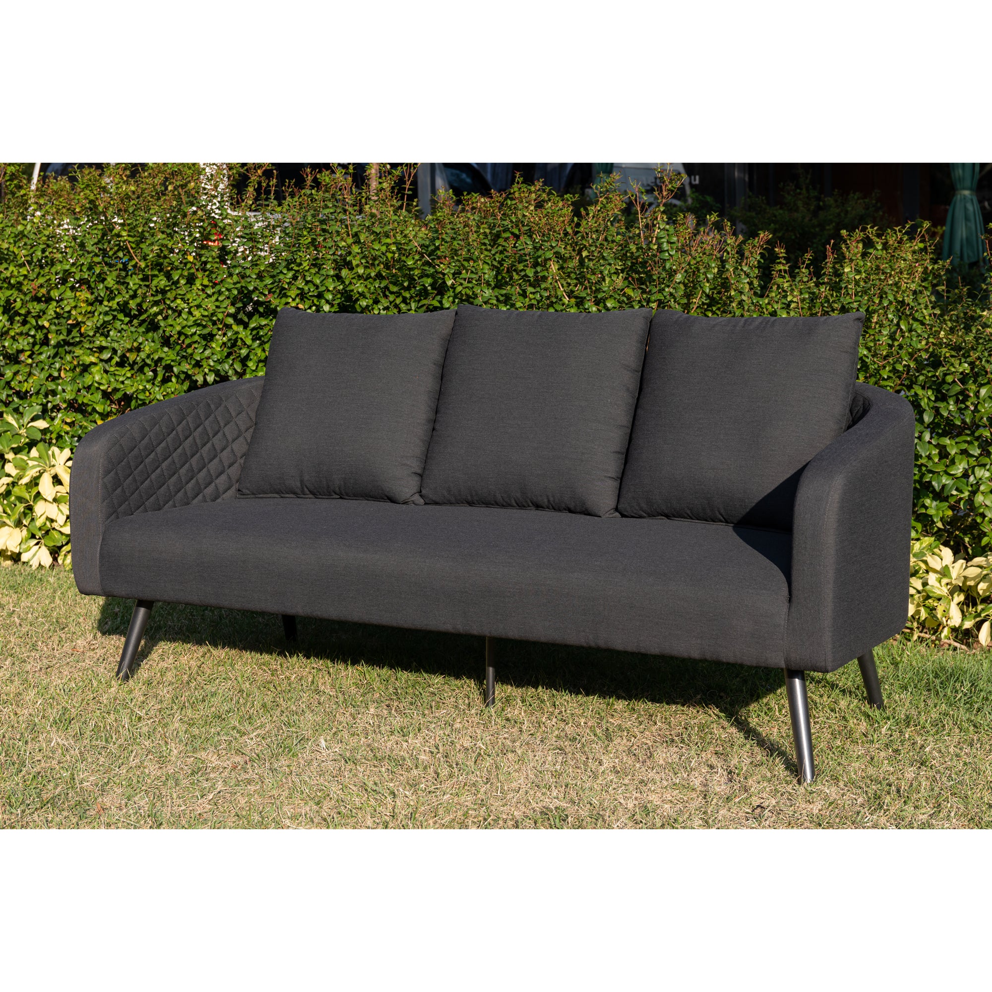 DAS POOL SOFA! Outdoor Sofa Puro 100% wetterfeste LIKA-TEX® Bezug lava (anthrazit)