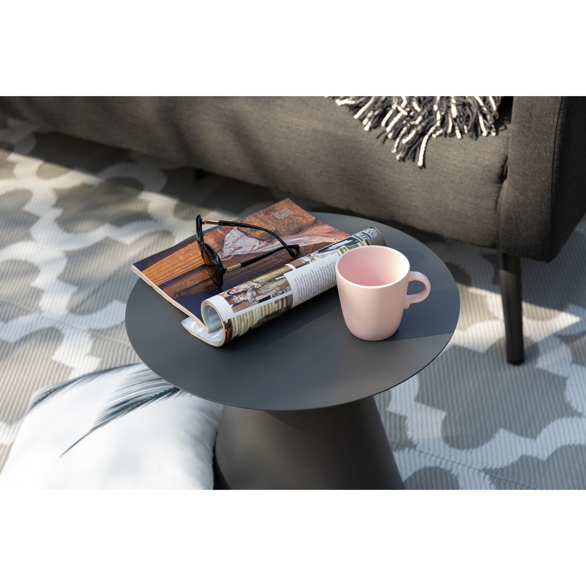 DAS POOL SOFA! Outdoor Sofa Puro 100% wetterfeste LIKA-TEX® Bezug lava (anthrazit)