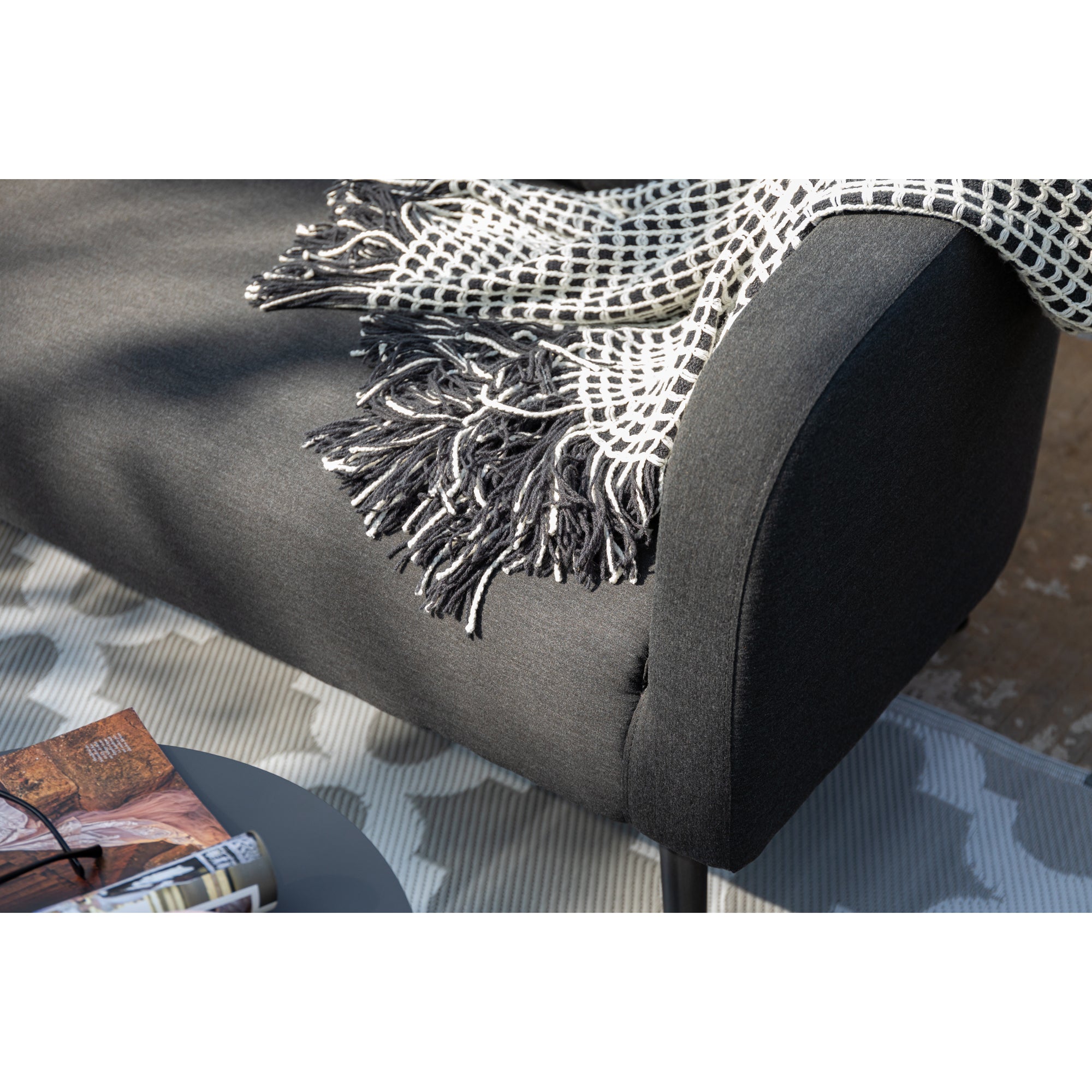 DAS POOL SOFA! Outdoor Sofa Puro 100% wetterfeste LIKA-TEX® Bezug lava (anthrazit)