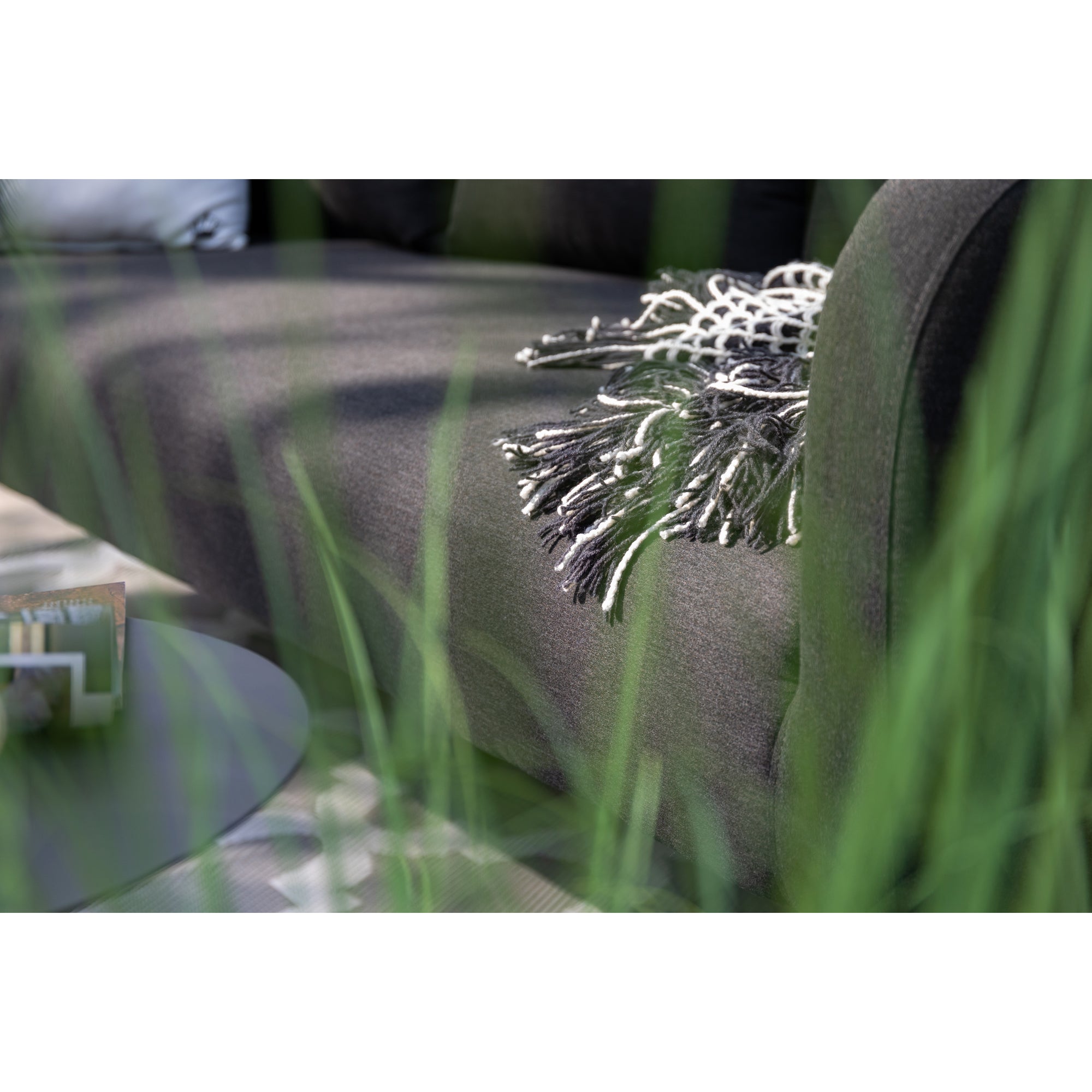 DAS POOL SOFA! Outdoor Sofa Puro 100% wetterfeste LIKA-TEX® Bezug lava (anthrazit)