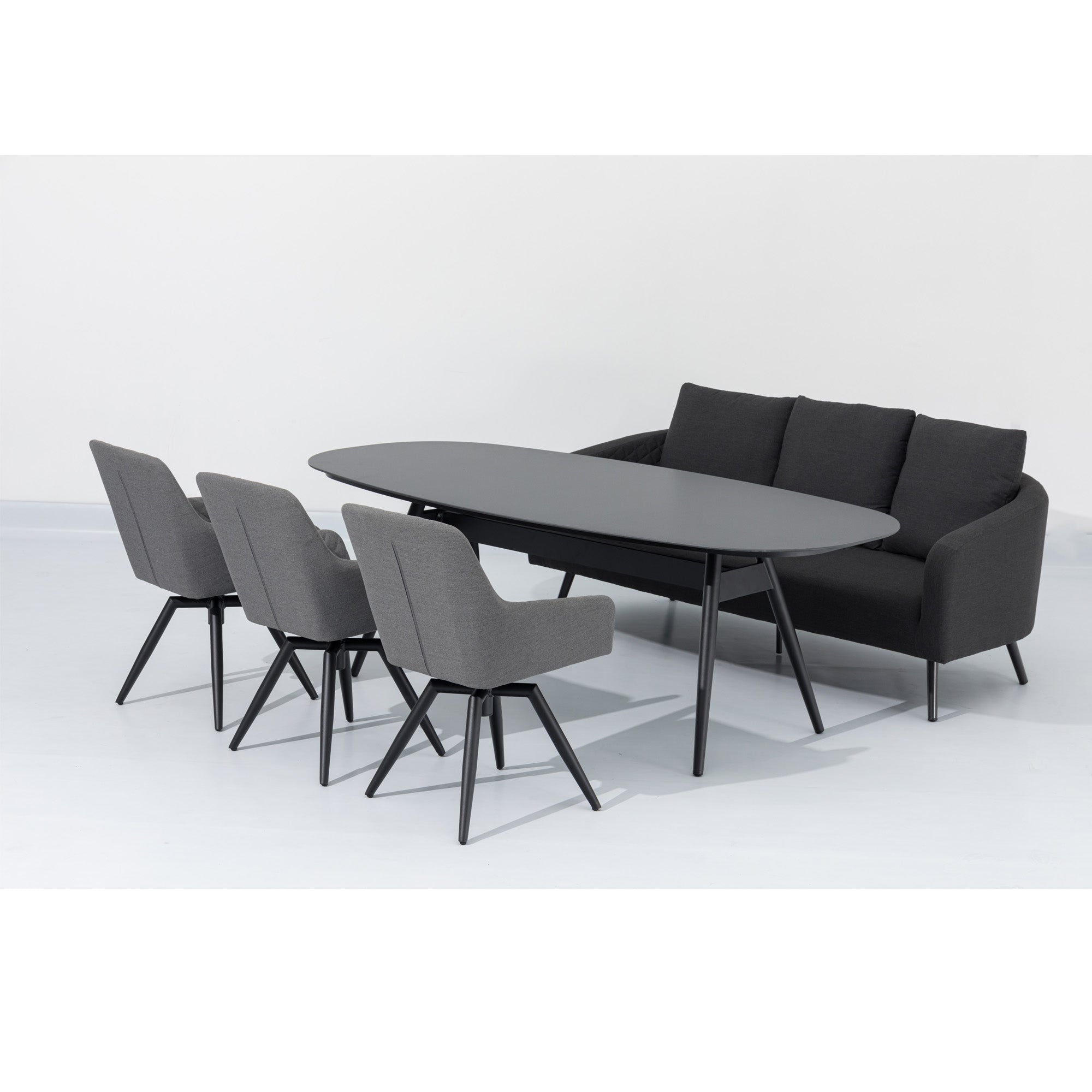 DAS POOL SOFA! Outdoor Sofa Puro 100% wetterfeste LIKA-TEX® Bezug lava (anthrazit)