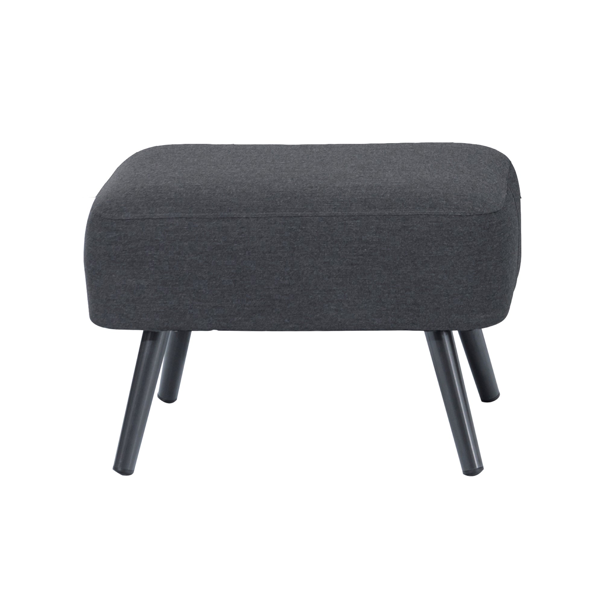LUXUS! Outdoor Hocker Puro 100% wetterfest LIKA-TEX® Bezug Lava (anthrazit)