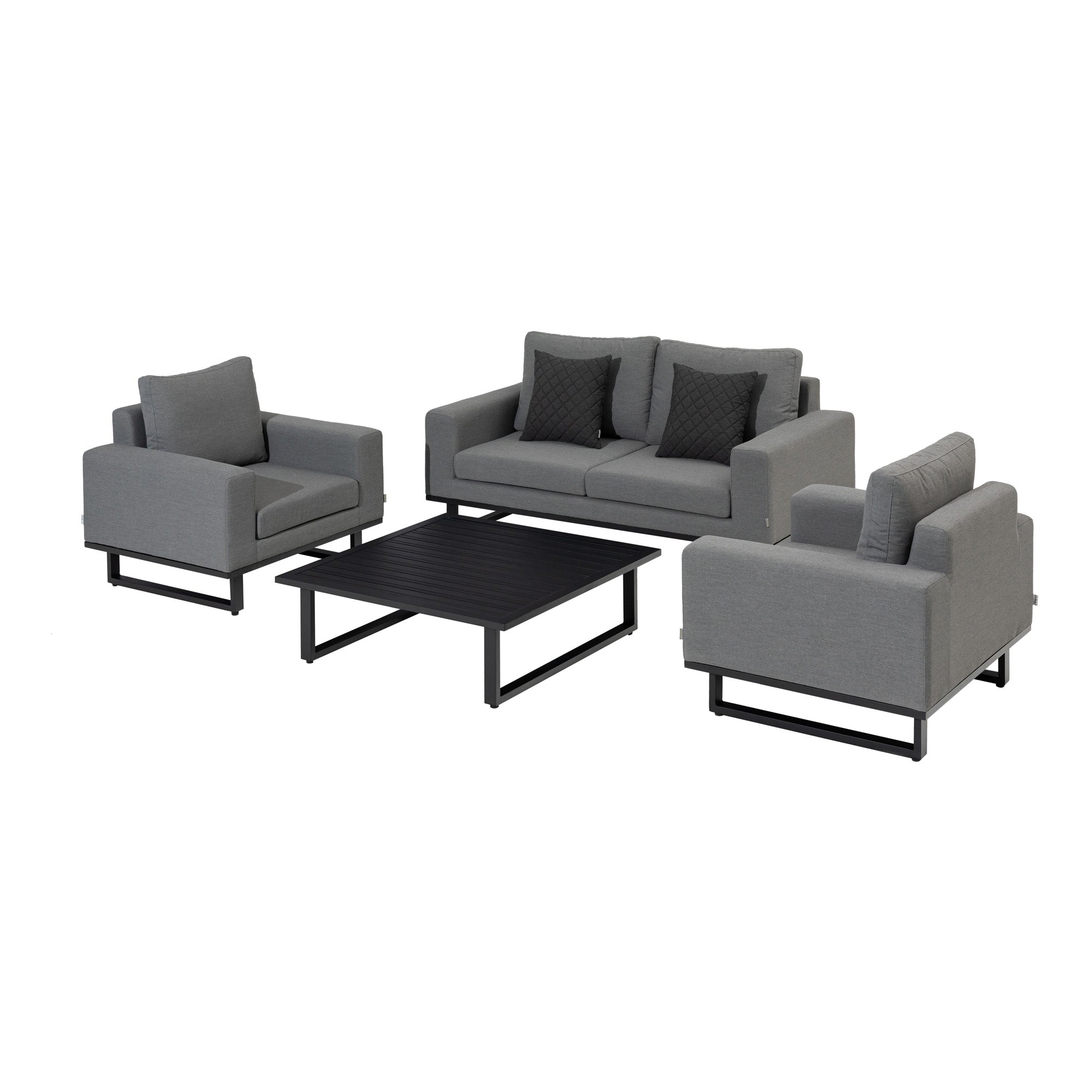 DIE PERFEKTE POOL LOUNGE! Outdoor Lounge Set Sava 100% wetterfest mit LIKA-TEX® Bezug in ash (grau)