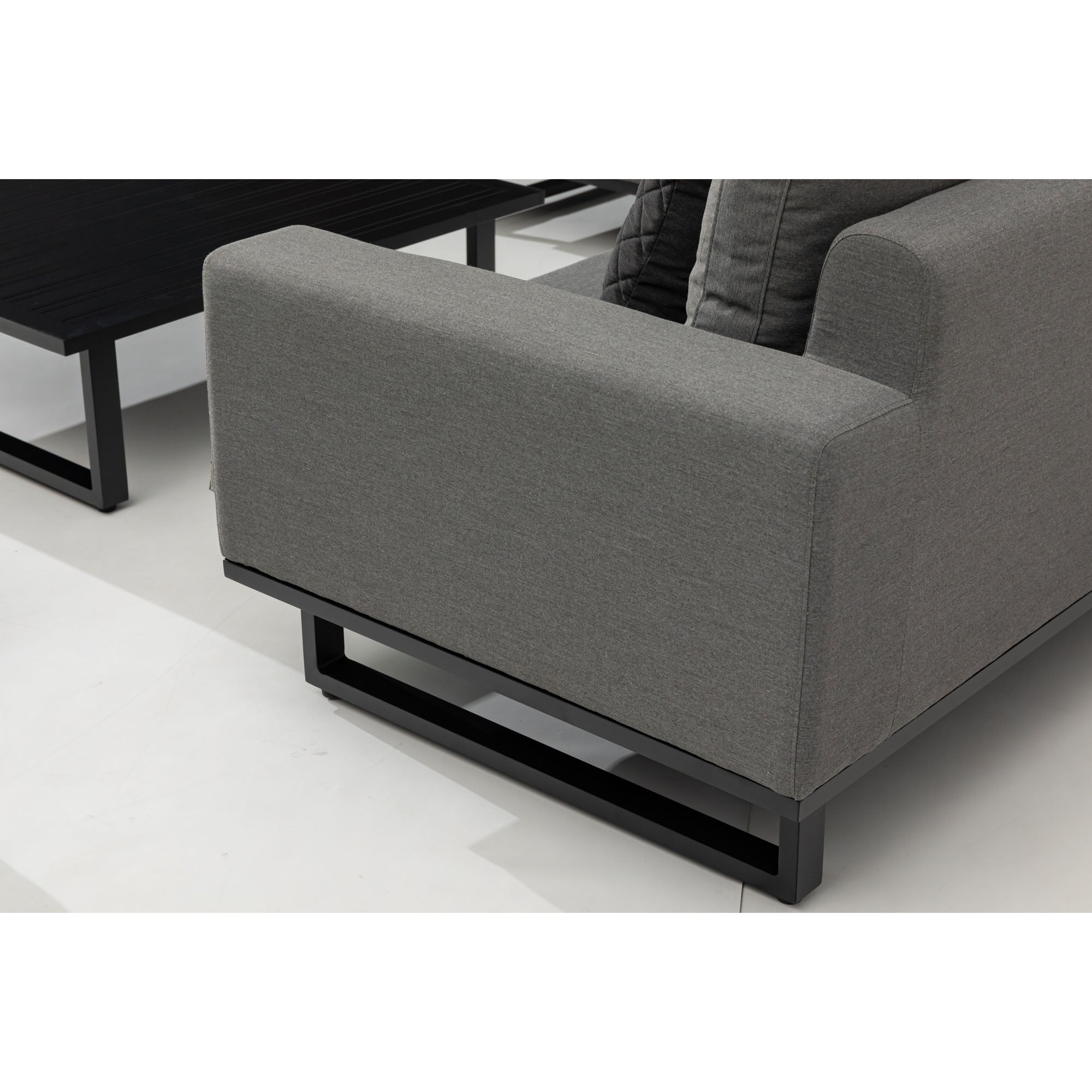 DIE PERFEKTE POOL LOUNGE! Outdoor Lounge Set Sava 100% wetterfest mit LIKA-TEX® Bezug in ash (grau)