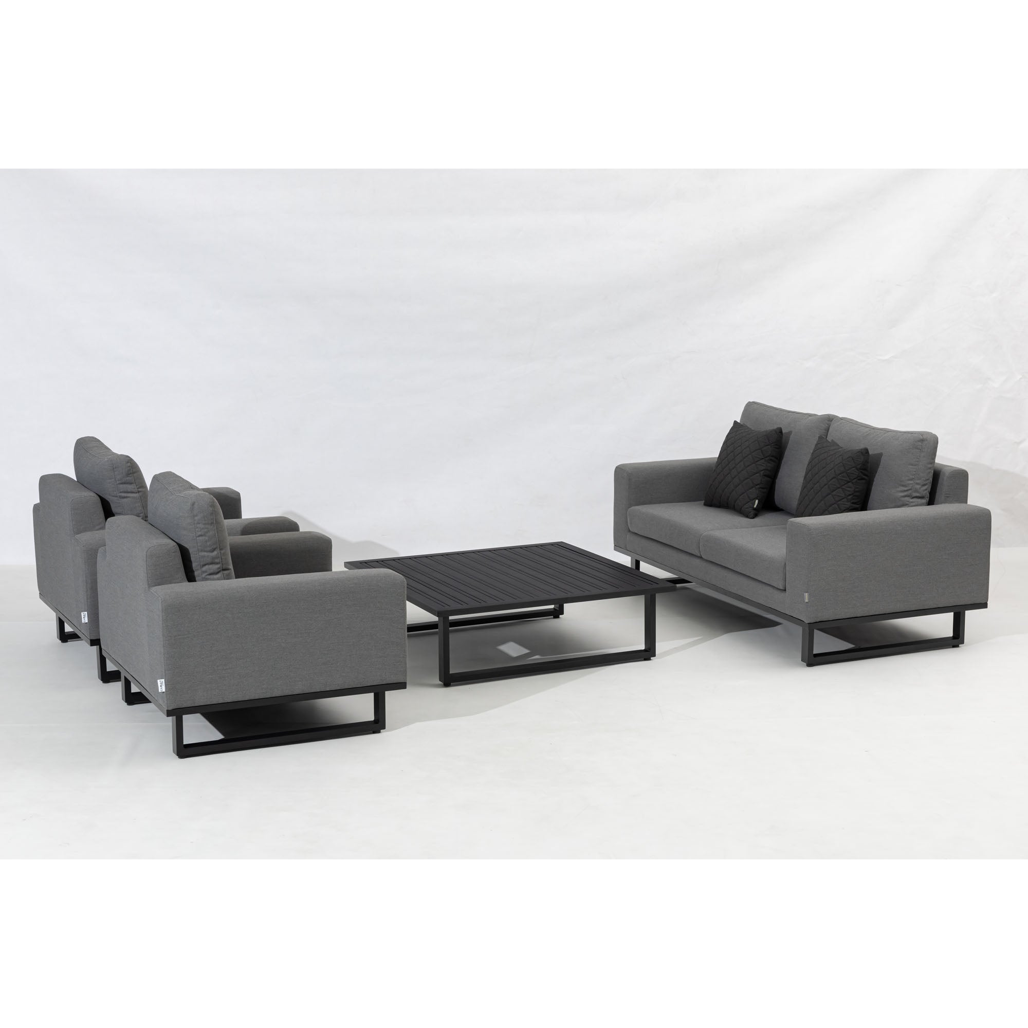 DIE PERFEKTE POOL LOUNGE! Outdoor Lounge Set Sava 100% wetterfest mit LIKA-TEX® Bezug in ash (grau)