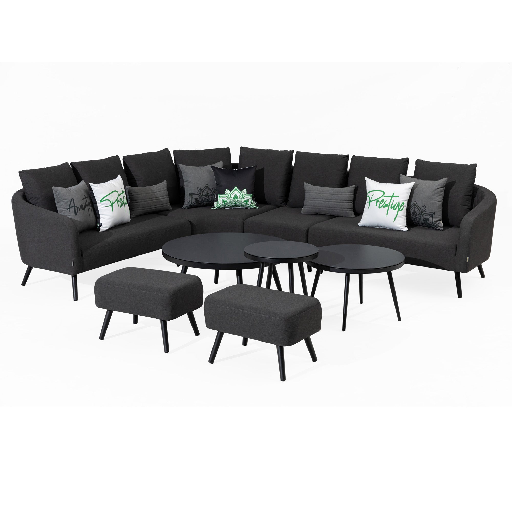 LUXUS PUR! Outdoor Lounge Set Riviera 100% wetterfest mit LIKA-TEX® Bezug