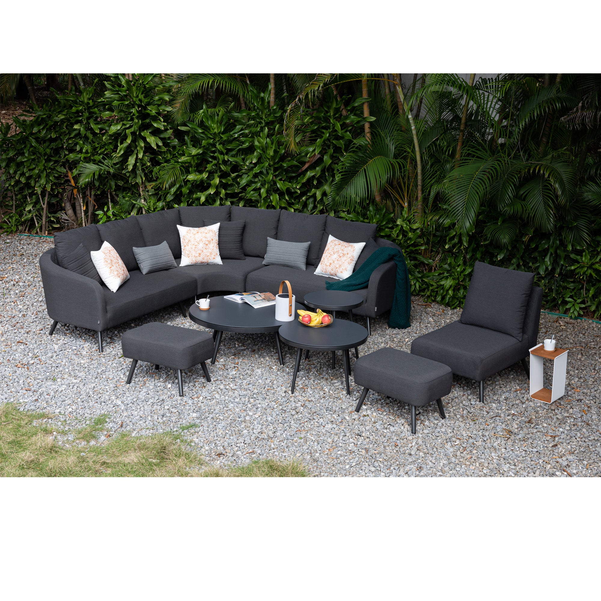 LUXUS PUR! Outdoor Lounge Set Riviera 100% wetterfest mit LIKA-TEX® Bezug