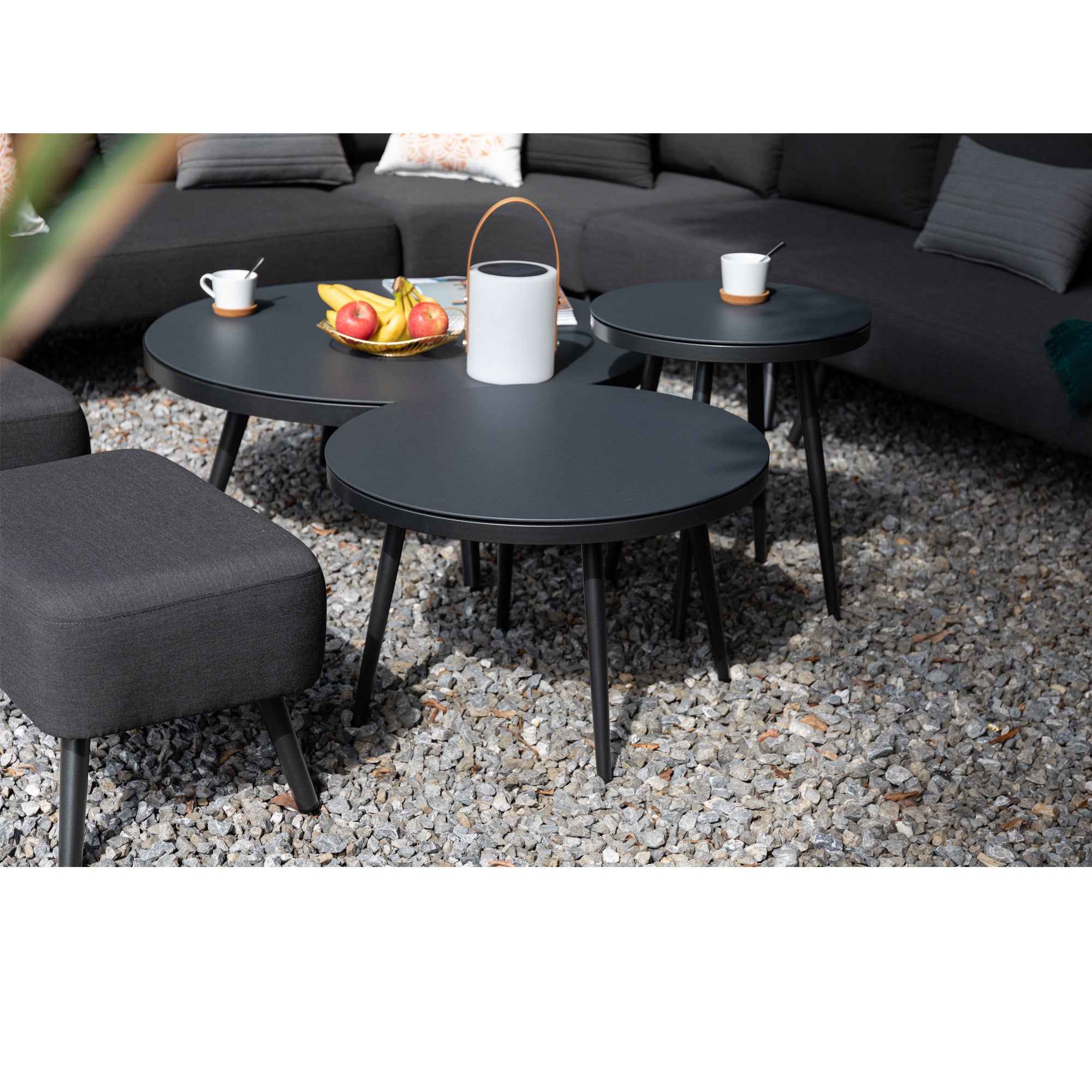 LUXUS PUR! Outdoor Lounge Set Riviera 100% wetterfest mit LIKA-TEX® Bezug