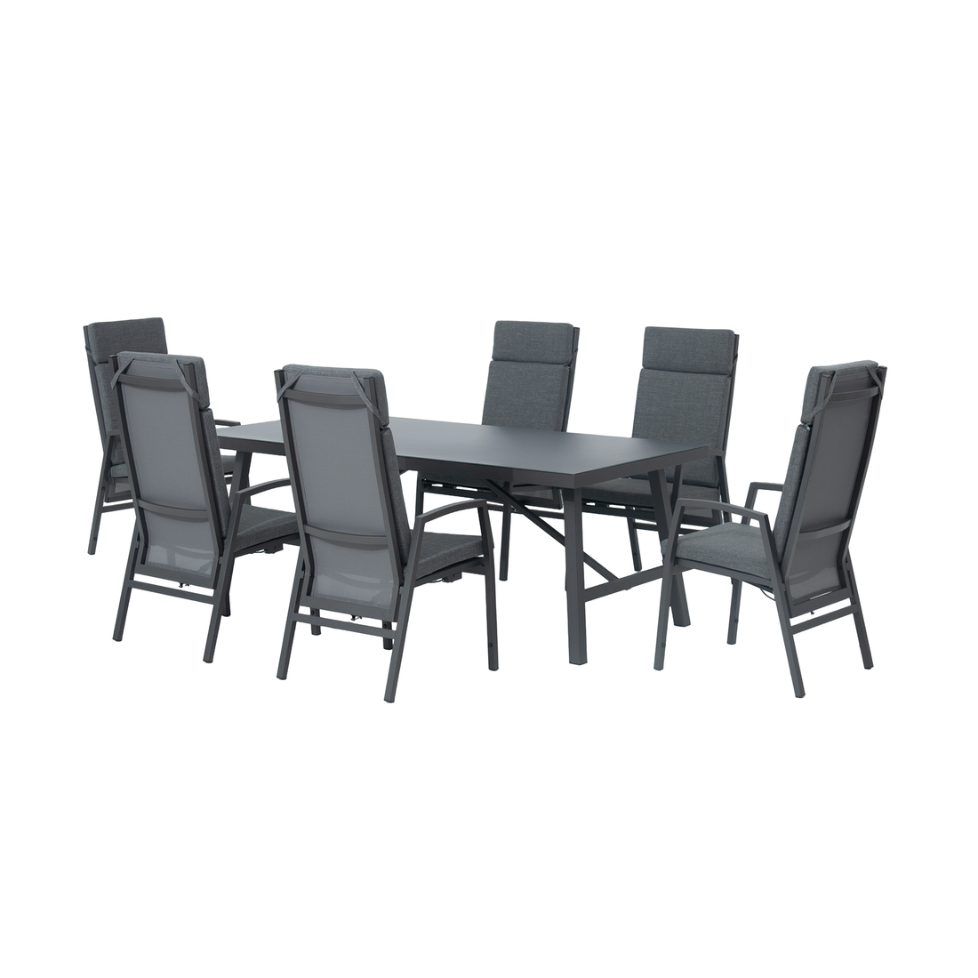 *JETZT VORBESTELLEN* Komfort und Design! 7 tlg. Aluminium Dining Move Set Arctic mit verstellbarer Rückenlehne