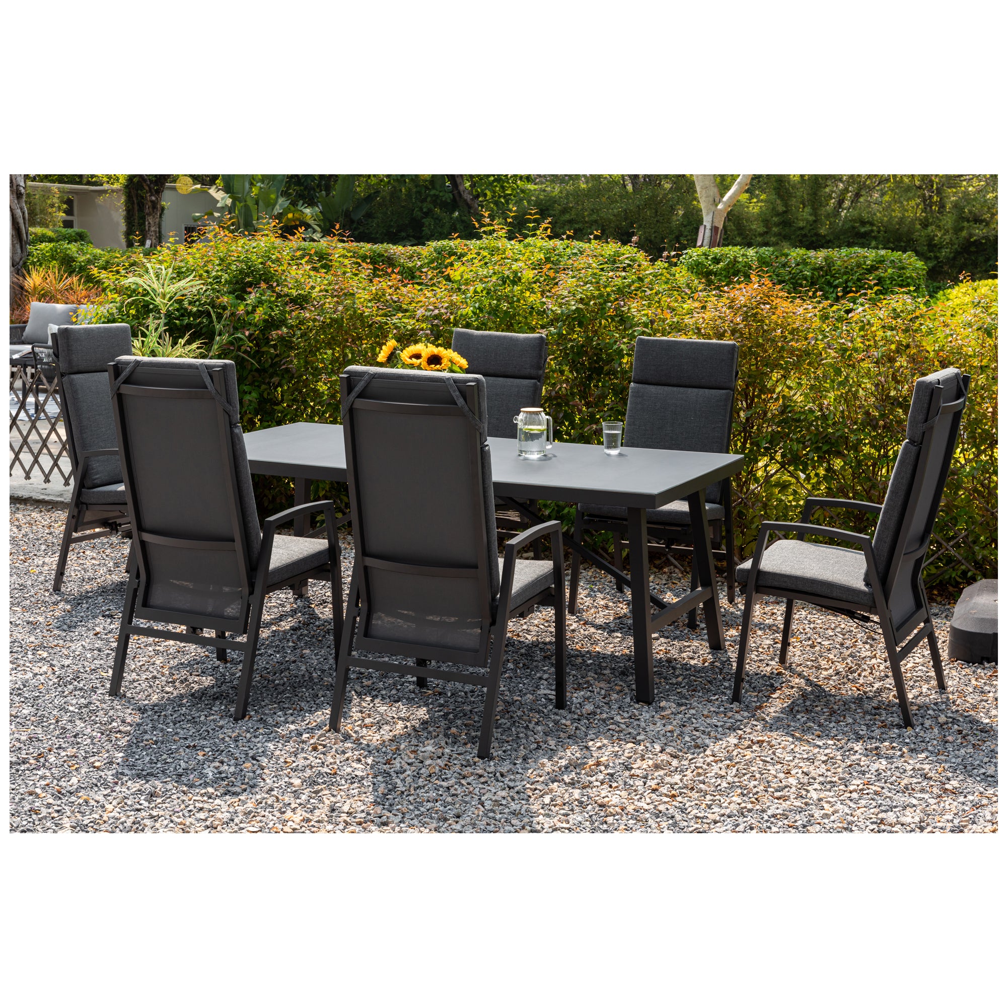 *JETZT VORBESTELLEN* Komfort und Design! 7 tlg. Aluminium Dining Move Set Arctic mit verstellbarer Rückenlehne