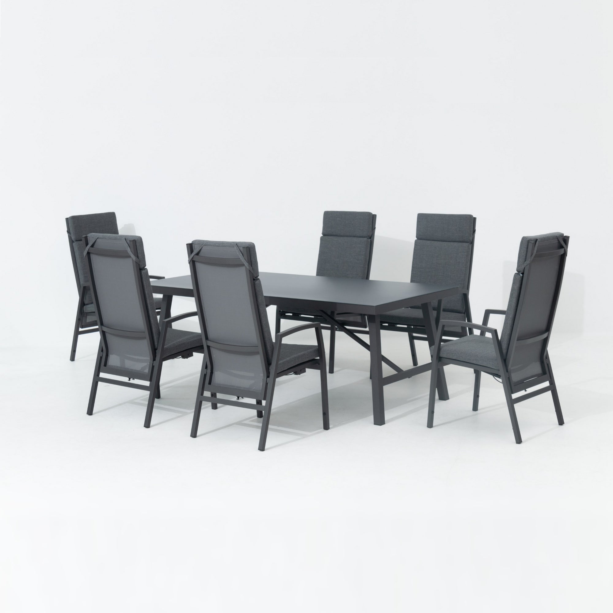 *JETZT VORBESTELLEN* Komfort und Design! 7 tlg. Aluminium Dining Move Set Arctic mit verstellbarer Rückenlehne