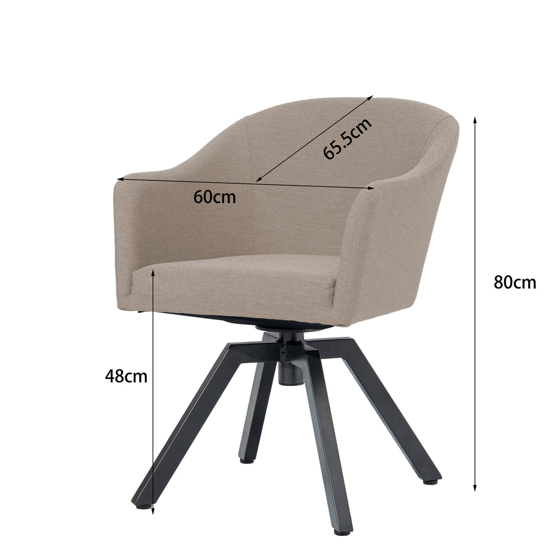 Outdoor Dining Drehsessel Eclipse 100% wetterfest LIKA-TEX® Bezug sand (natur)